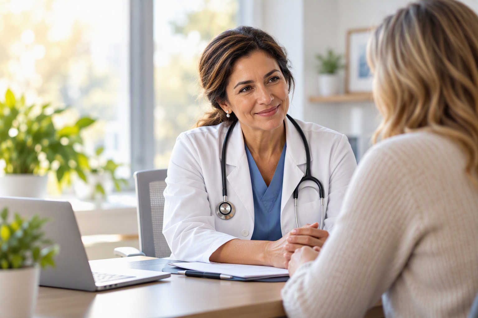 Healthcare consultation illustrating communication and trust between patient and clinician