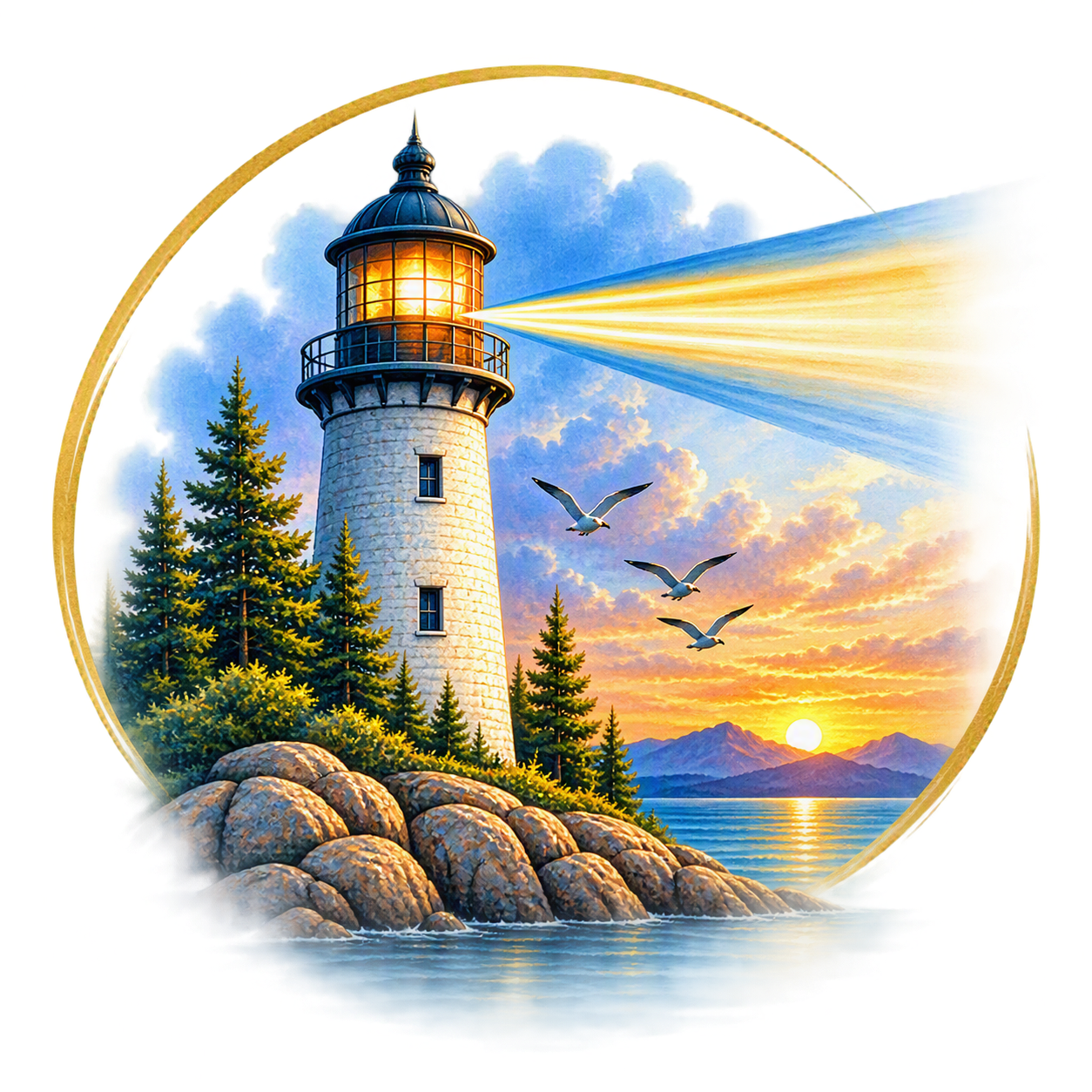 Donna M. Bergman lighthouse logo