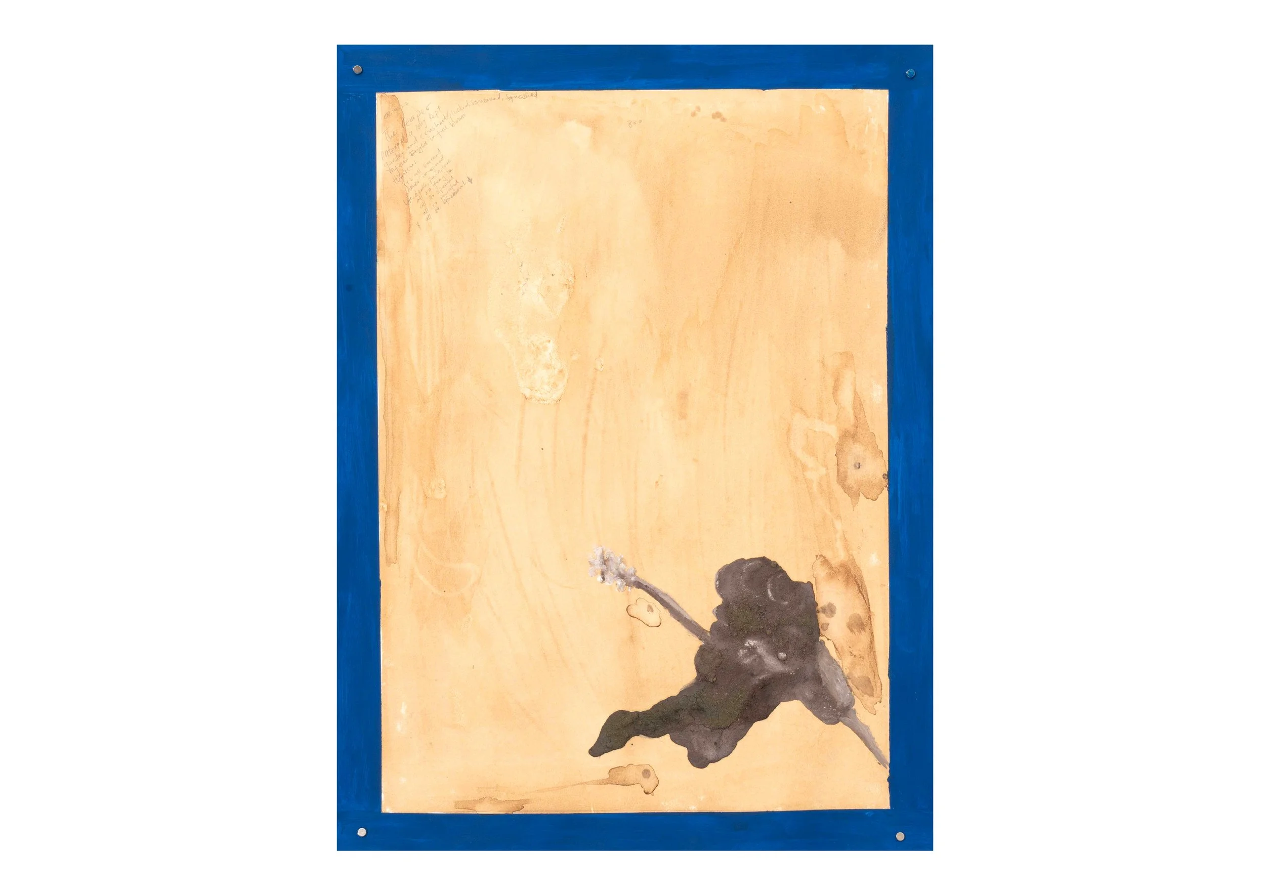 Shades of Death 2, 22 x30 in, Acrylic paint, Soil with Pseudo dyes on Paper, 2022
