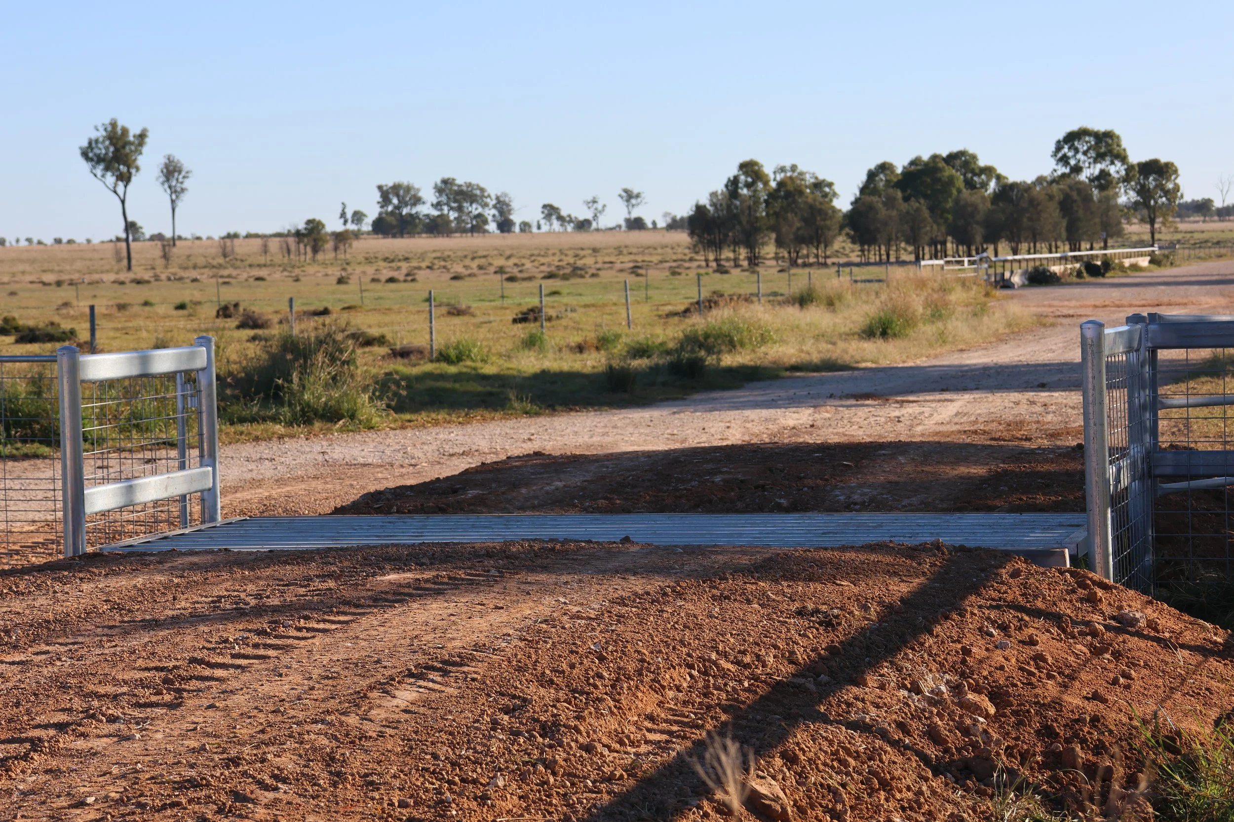 metal gate installed on a Western Downs property