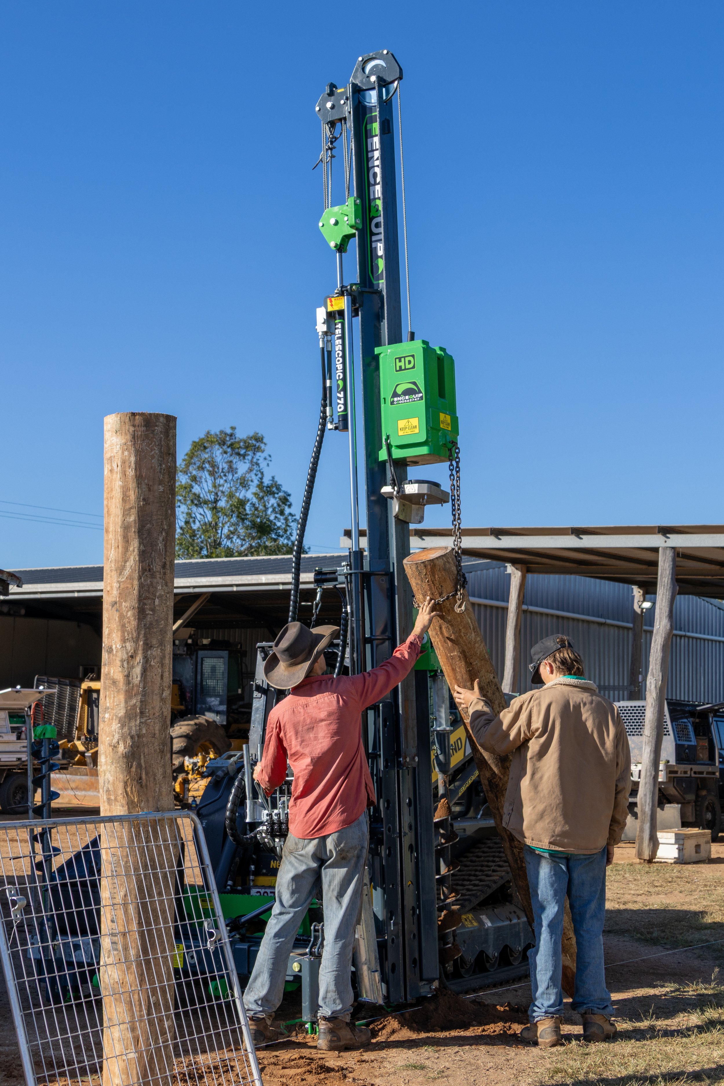 G8K Rural Co team installing rural fencing in the Western Downs property