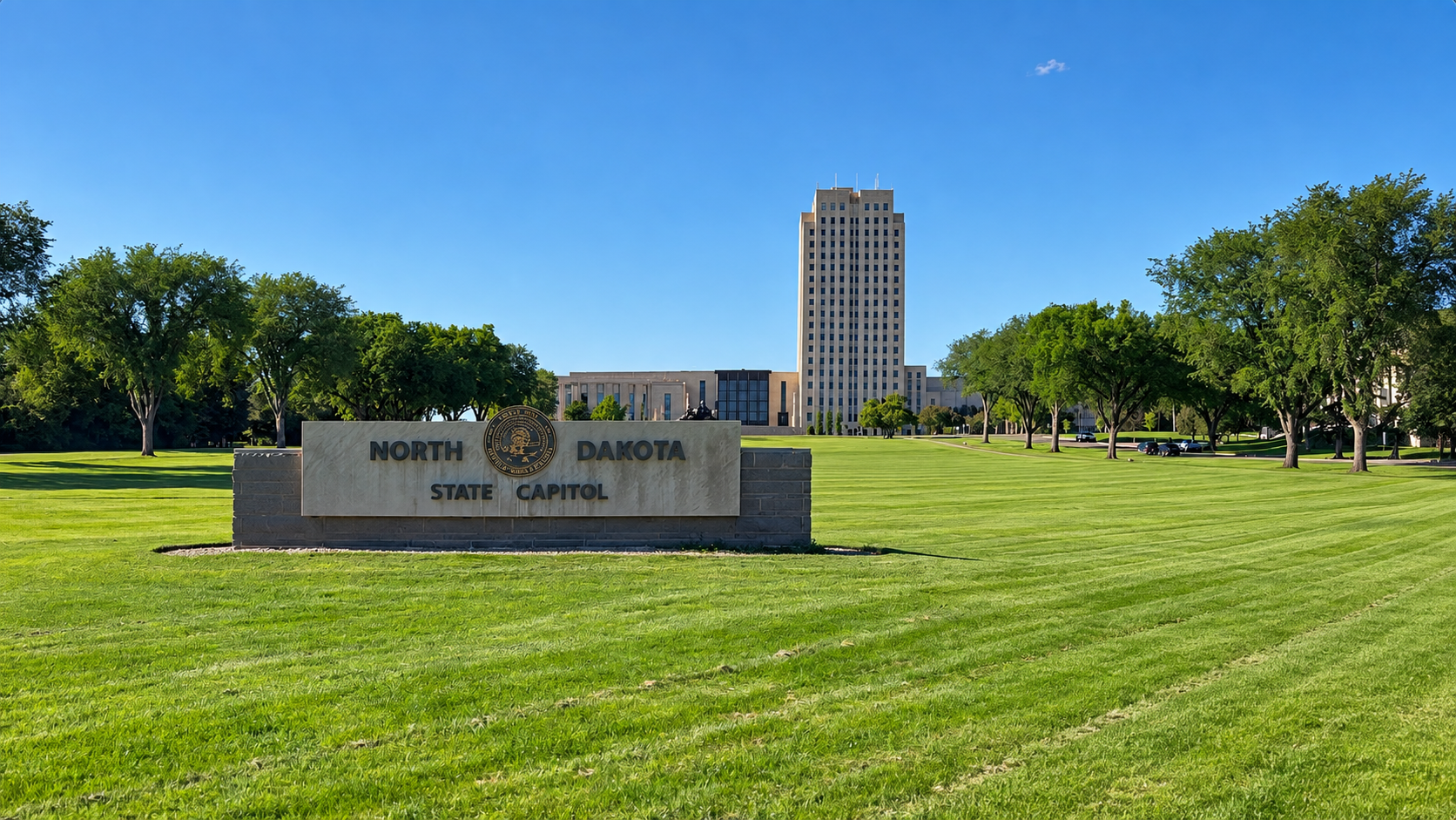 North Dakota State Capitol grounds in Bismarck