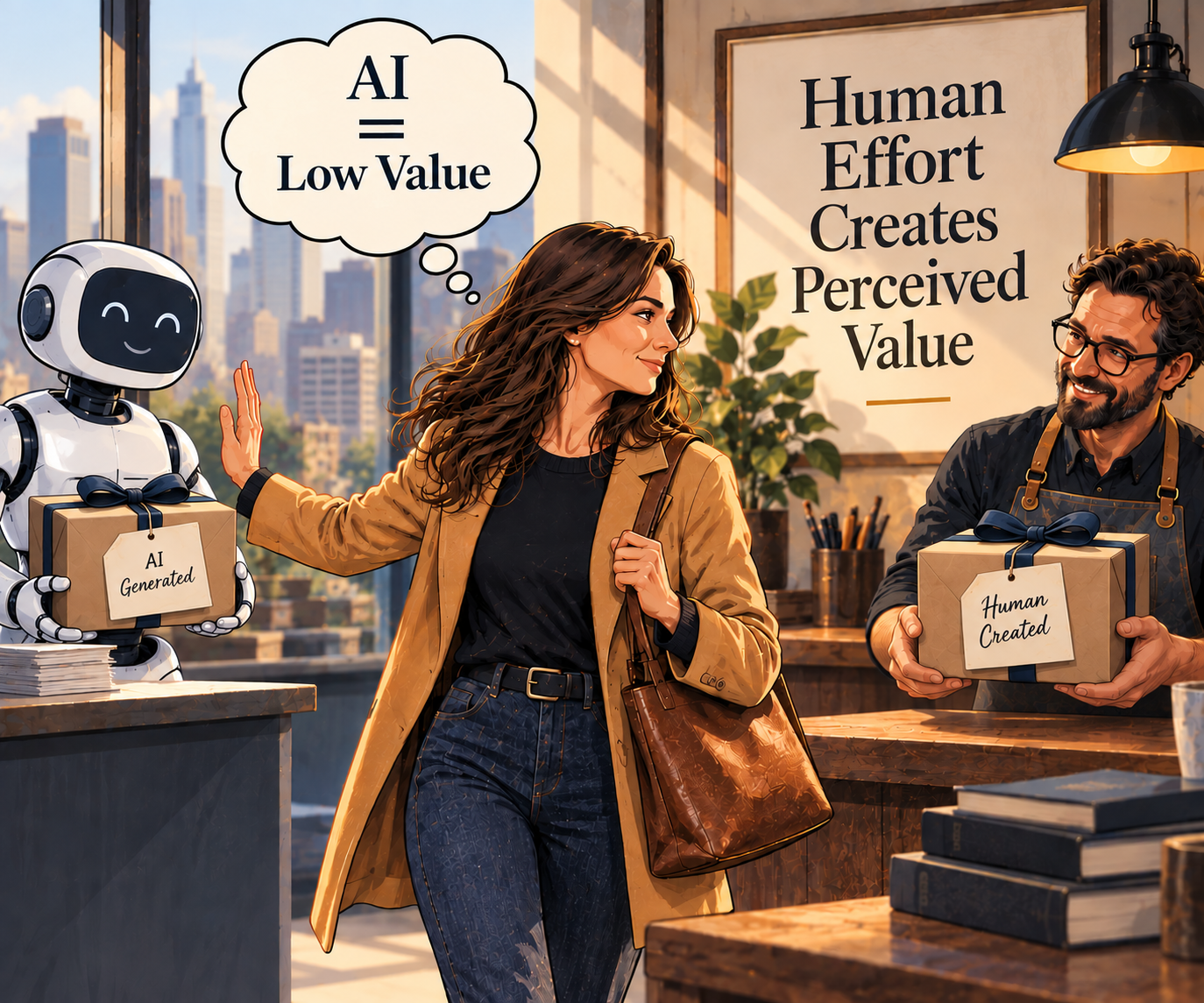 AI, Human Effort, and Perceived Value