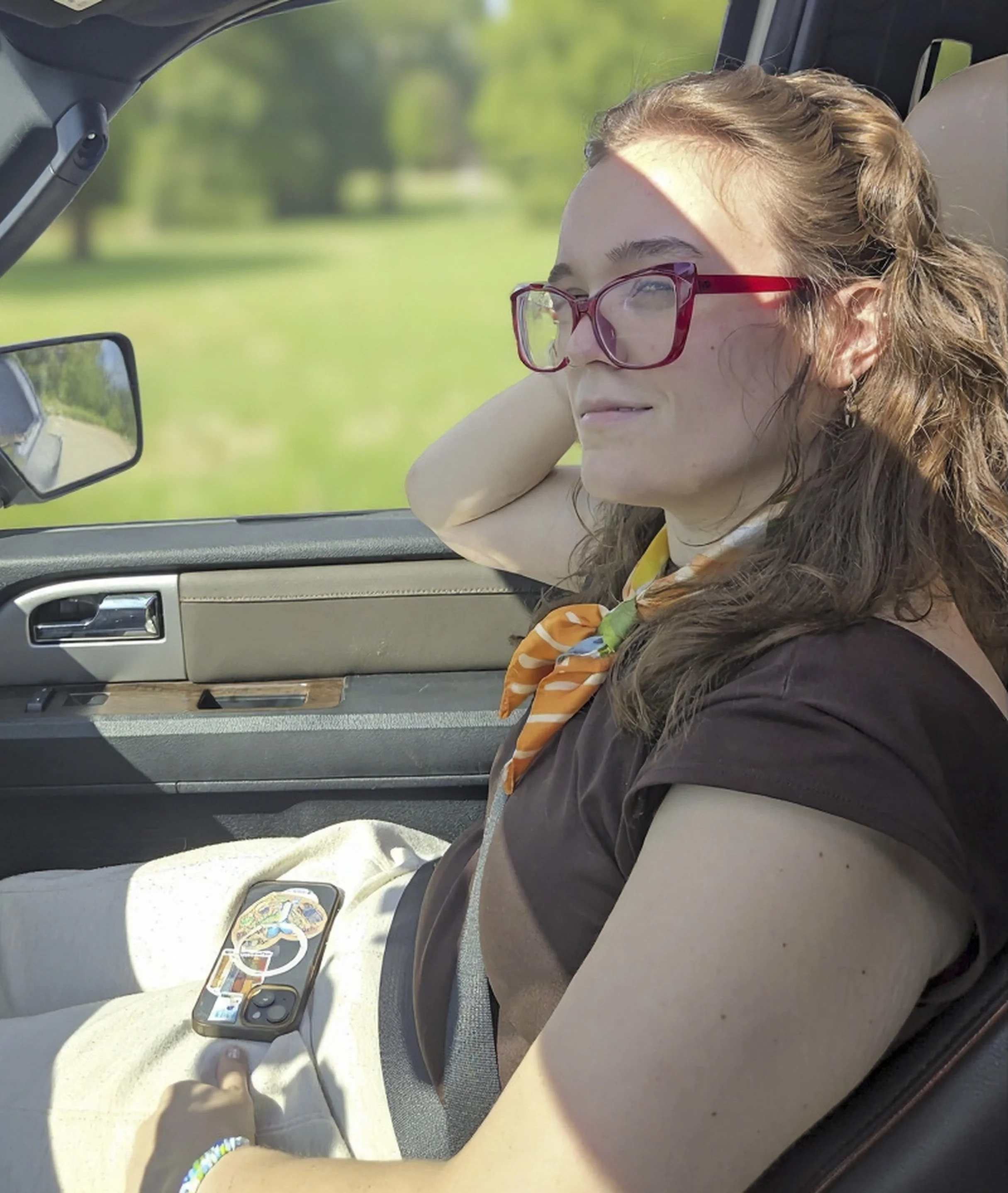 Candid photo of Hannah looking at the camera.