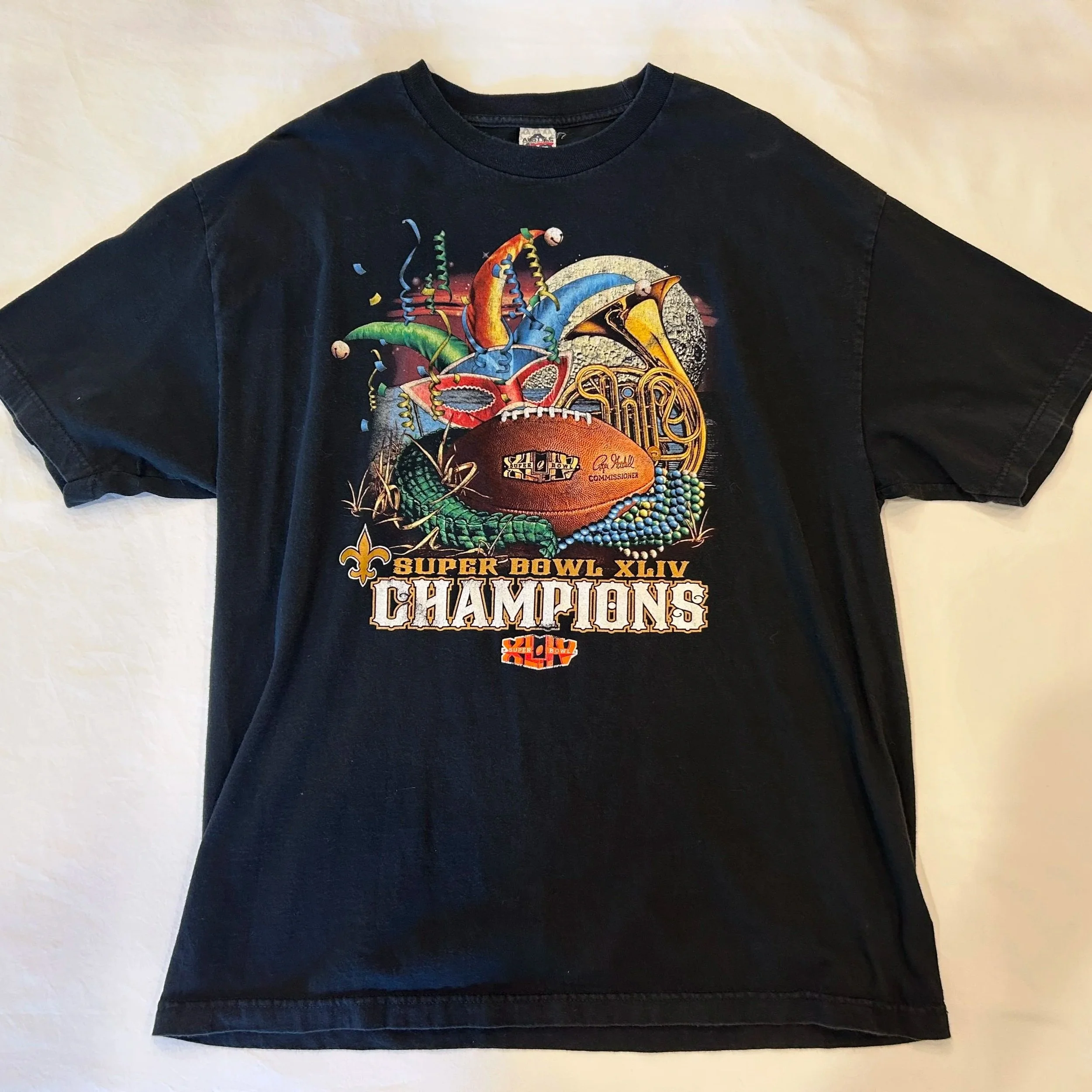 Vintage Saints Champions Mardi Gras T Shirt (XL)