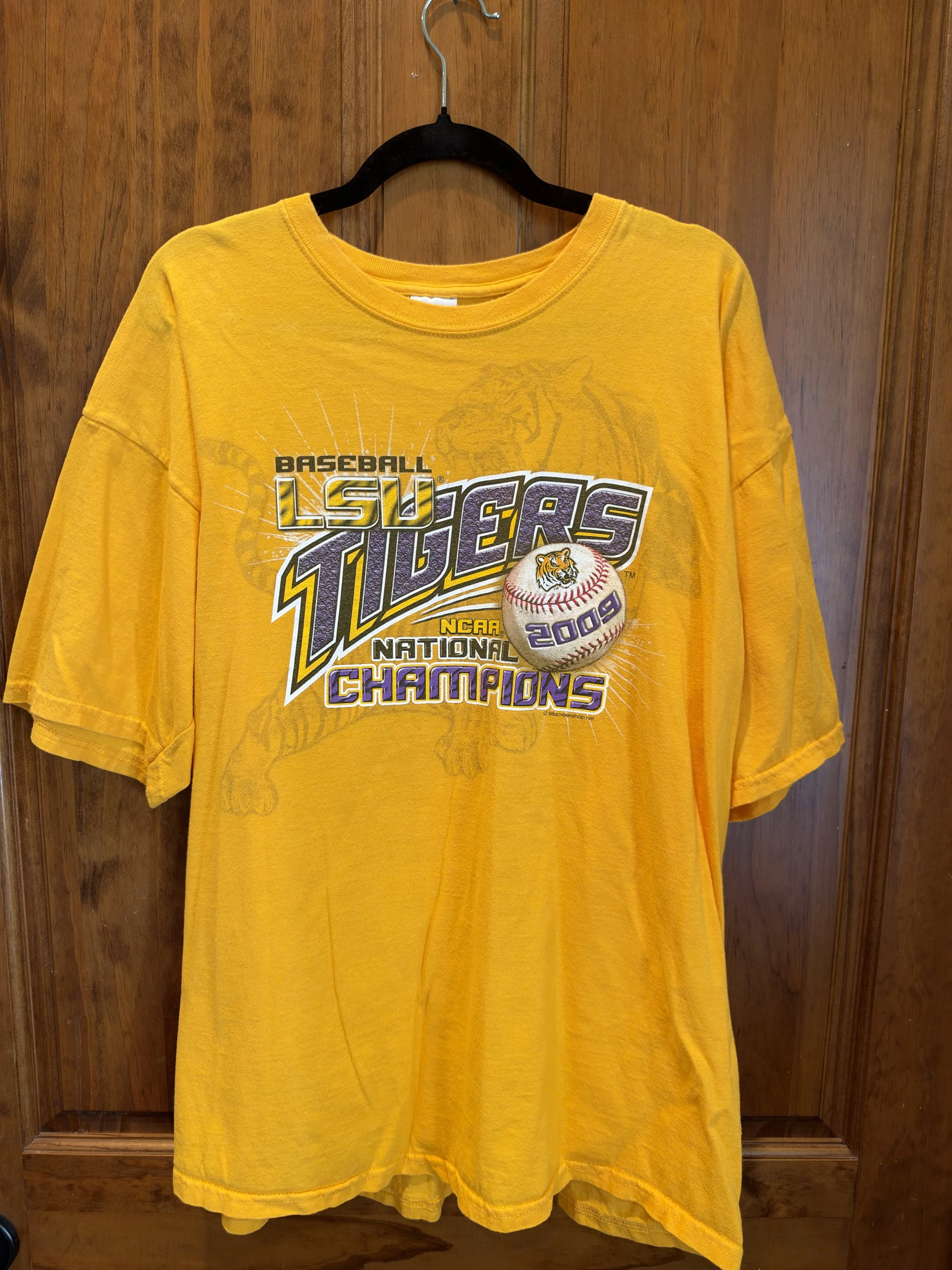 Vintage LSU Baseball Yellow T Shirt