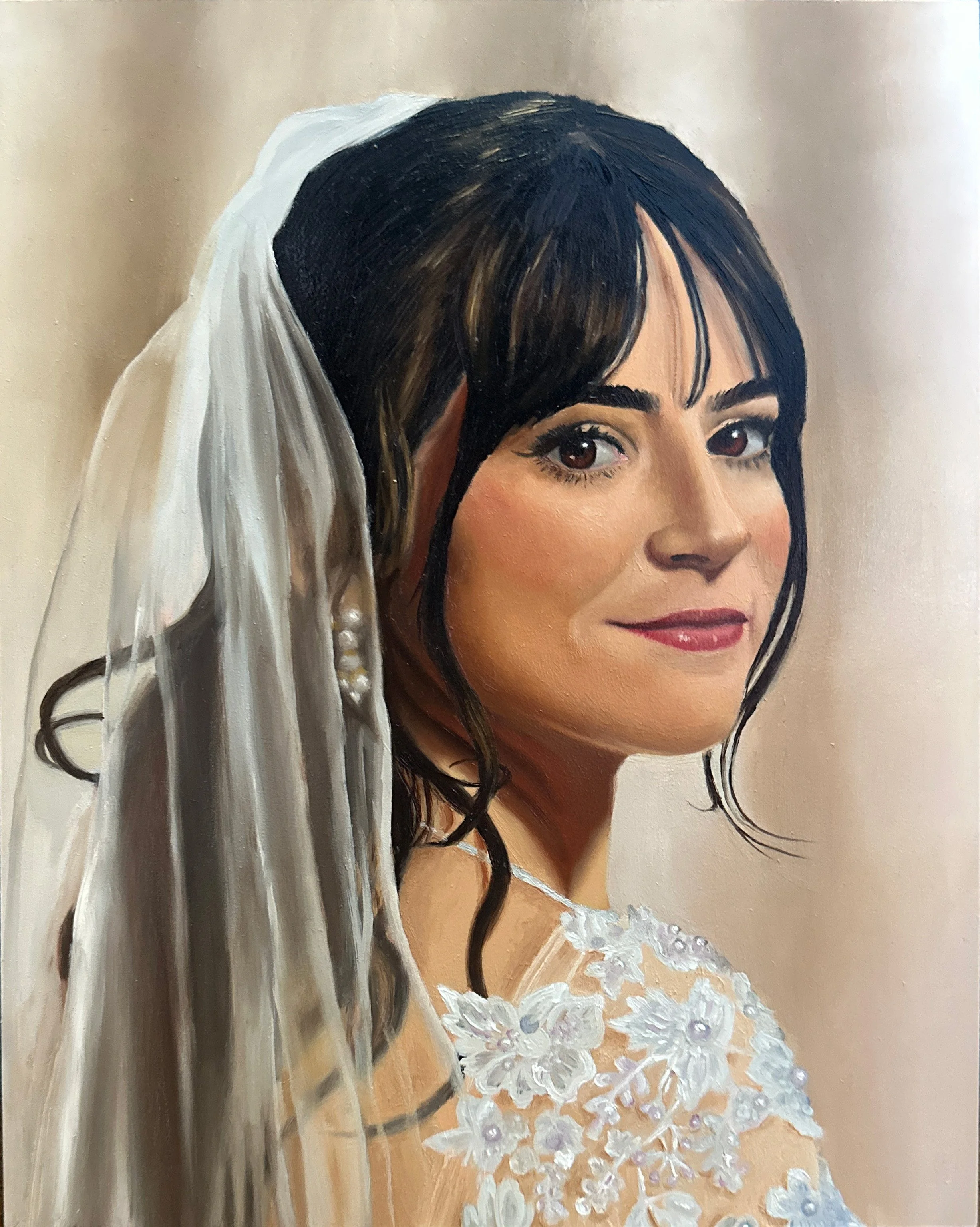 Bridal Self-Portrait - oil on panel