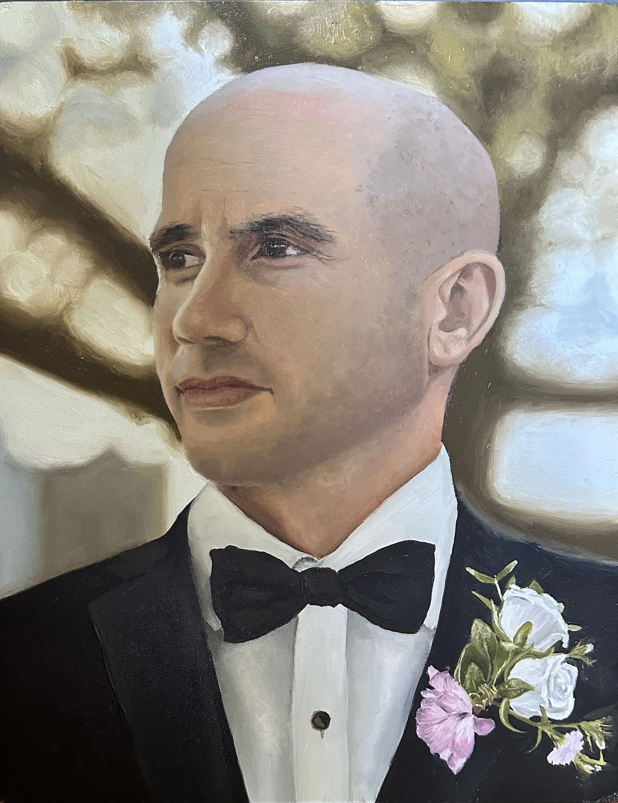Portrait of a Groom - oil on panel