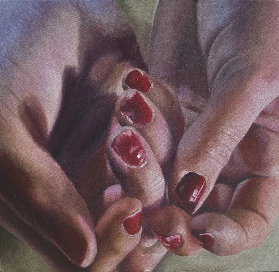 Hands - oil on canvas wrapped panel