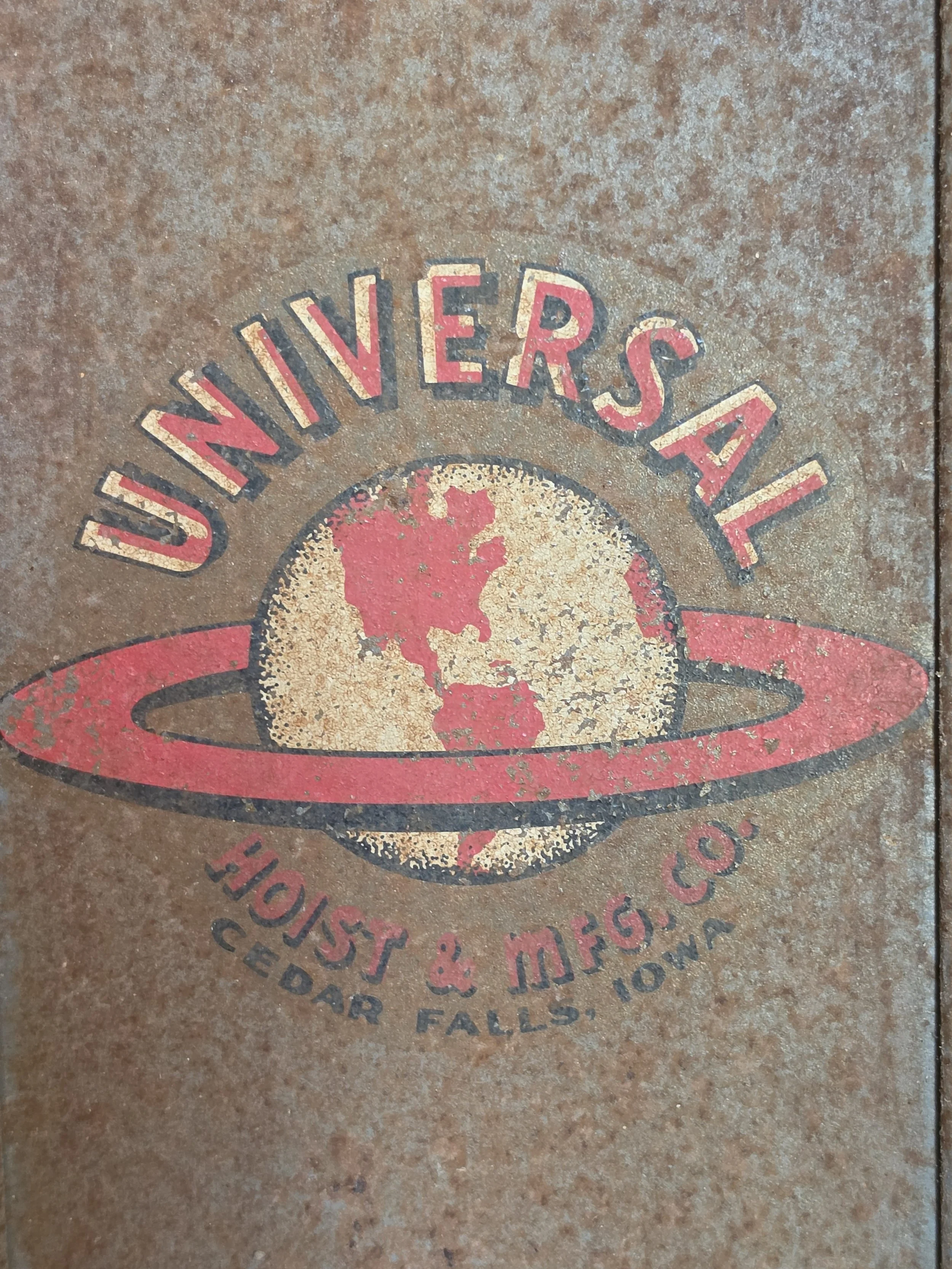Cedar Point Mill Universal Hoist machinery label