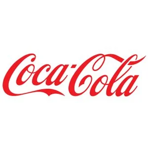 Coca-Cola logo in red cursive font on a white background.