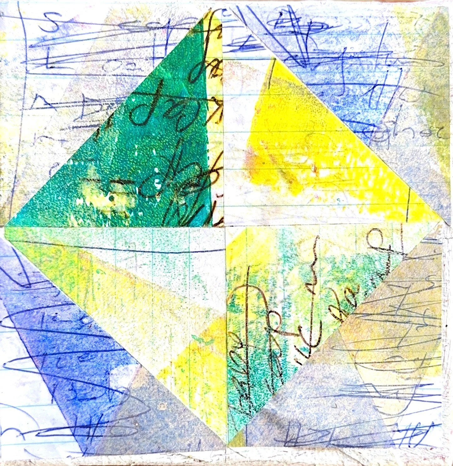 "Haviel".
Acrylic and and mixed media on deep-edge canvas. 10 x 10 cm.