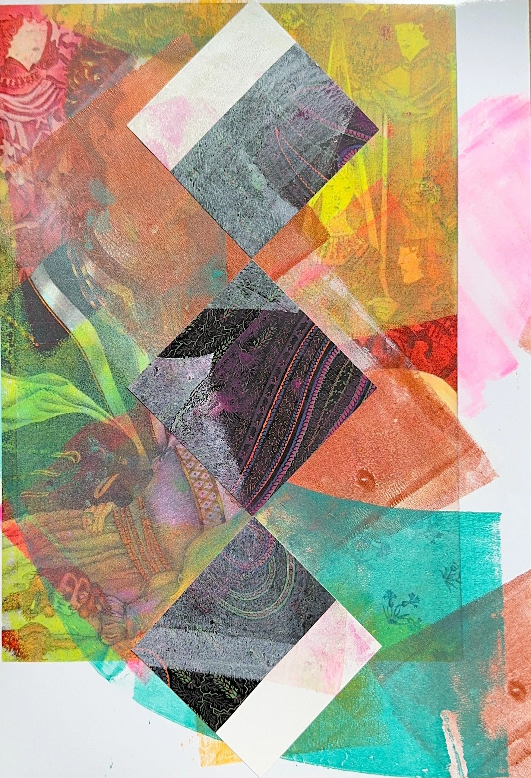 "Jamala".
Mixed media collage.
A4  (29.7 x 21 cm)