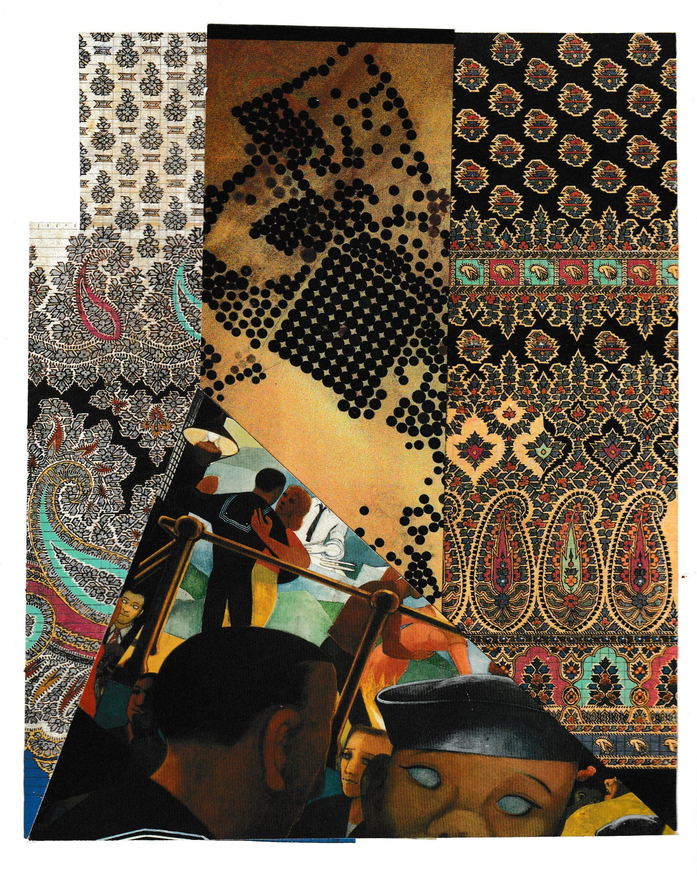 "Sailor".
Collage on vintage book plate
33 x 22.5 cm