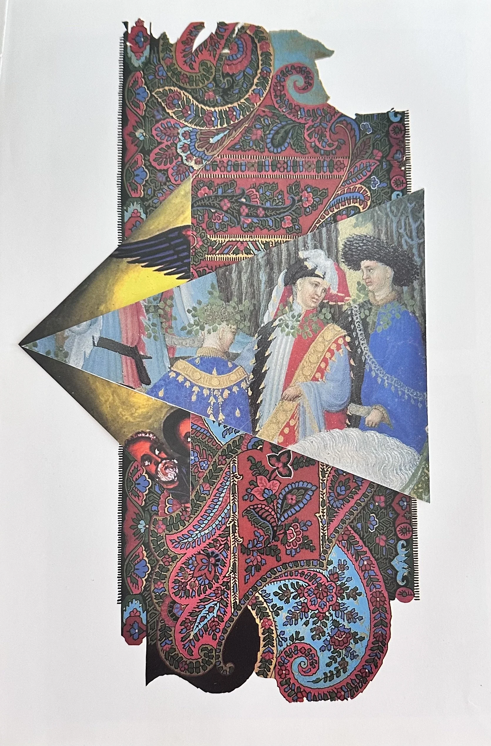 "Hats".
Collage on vintage book plate.
33 x 22.5 cm
