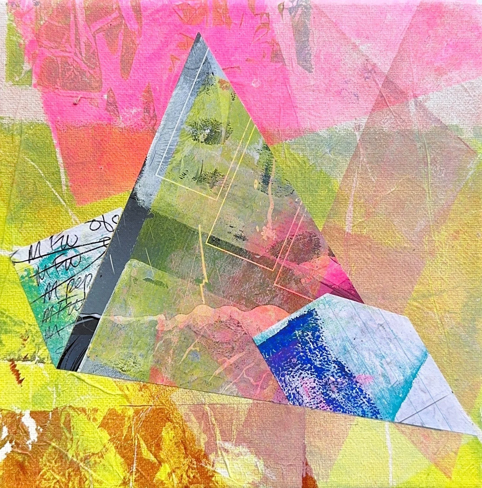 "Mira"
Acrylic and mixed media on  canvas. 20 x 20 cm.
