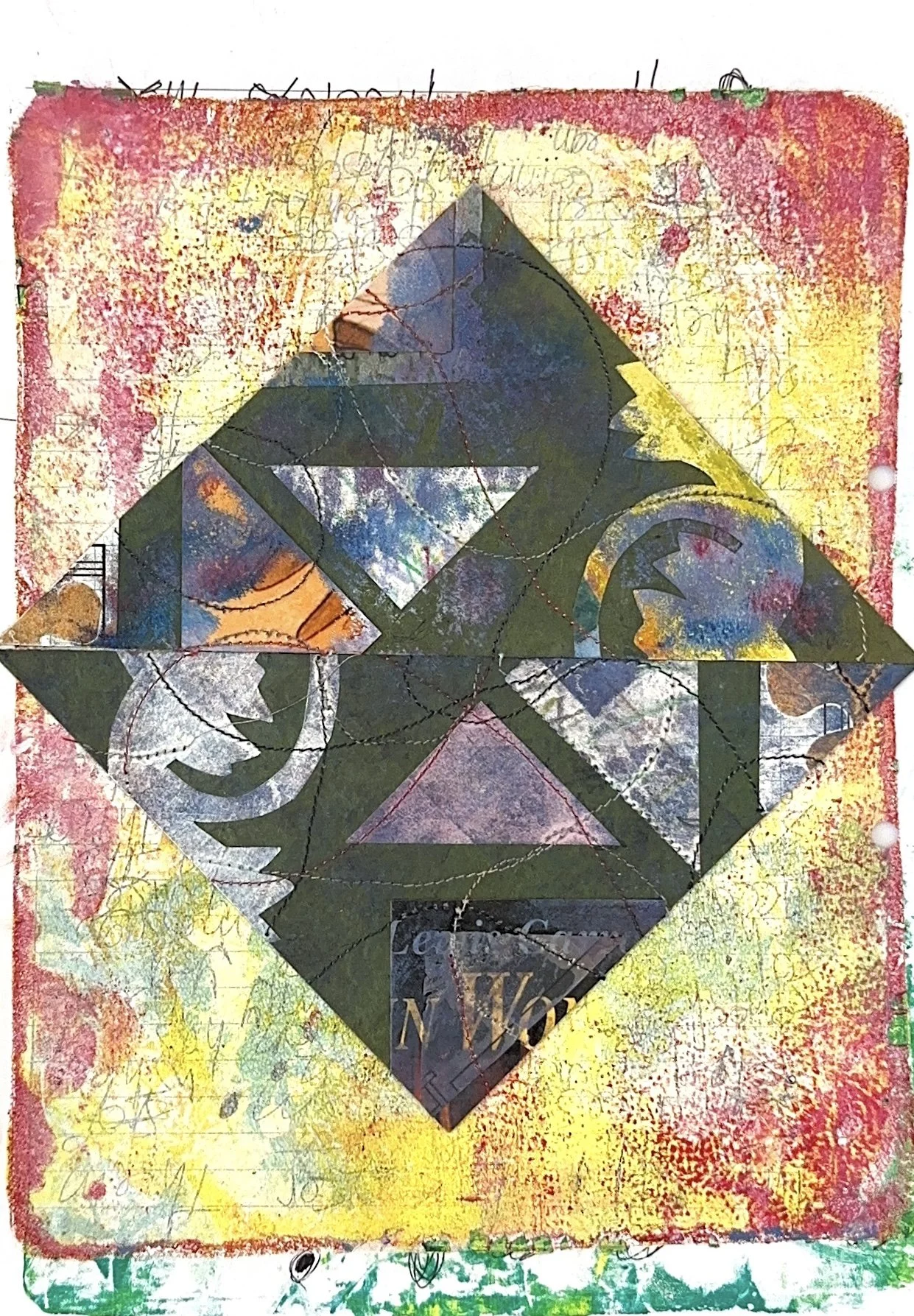 "Ohanna".
Mixed media collage.
A4 (29.7 x 21 cm)