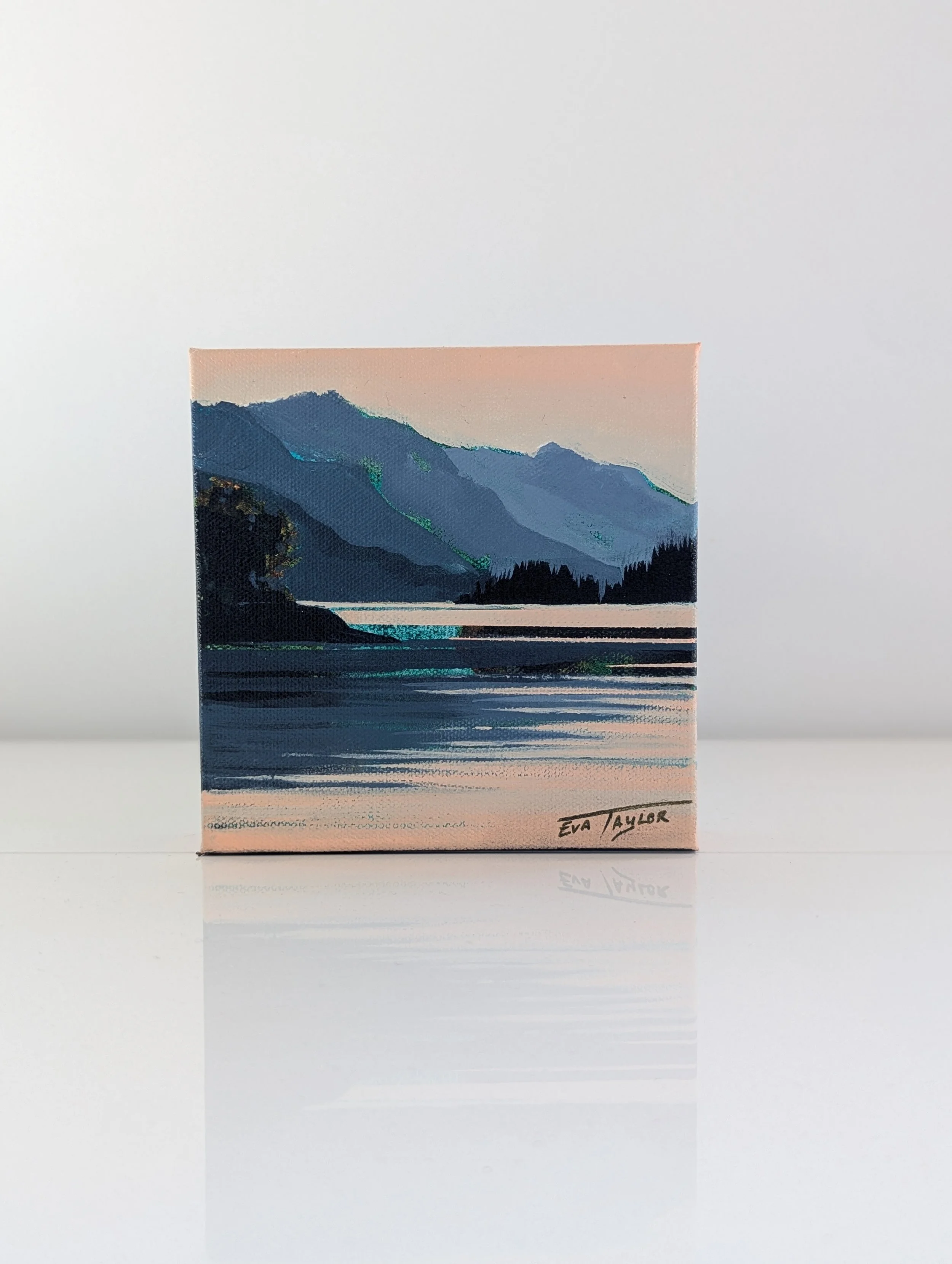 Cardigan | 8" x 8" acrylic on gallery canvas | $225 CAD
