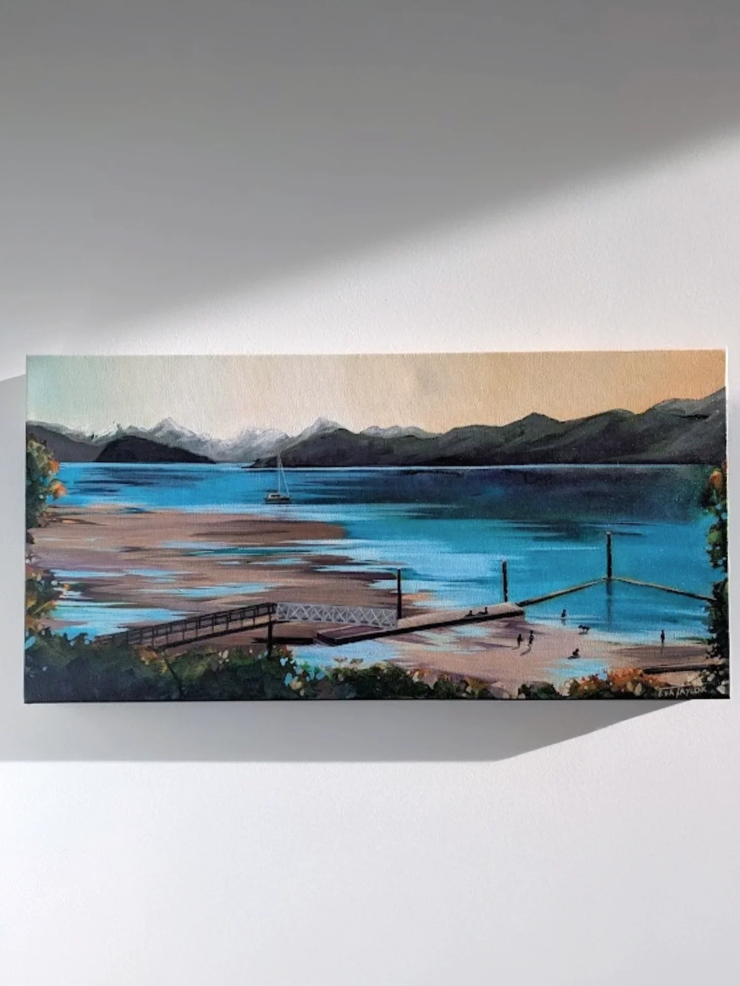 Summer at Armour's Beach | 12" x 24" acrylic on gallery canvas | $550 CAD