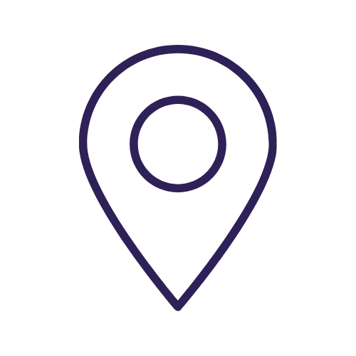 Icon of a map pin on a black background.