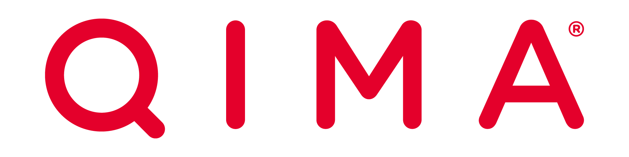 The QIMA logo in red color with the text 'QIMA' on a transparent background.