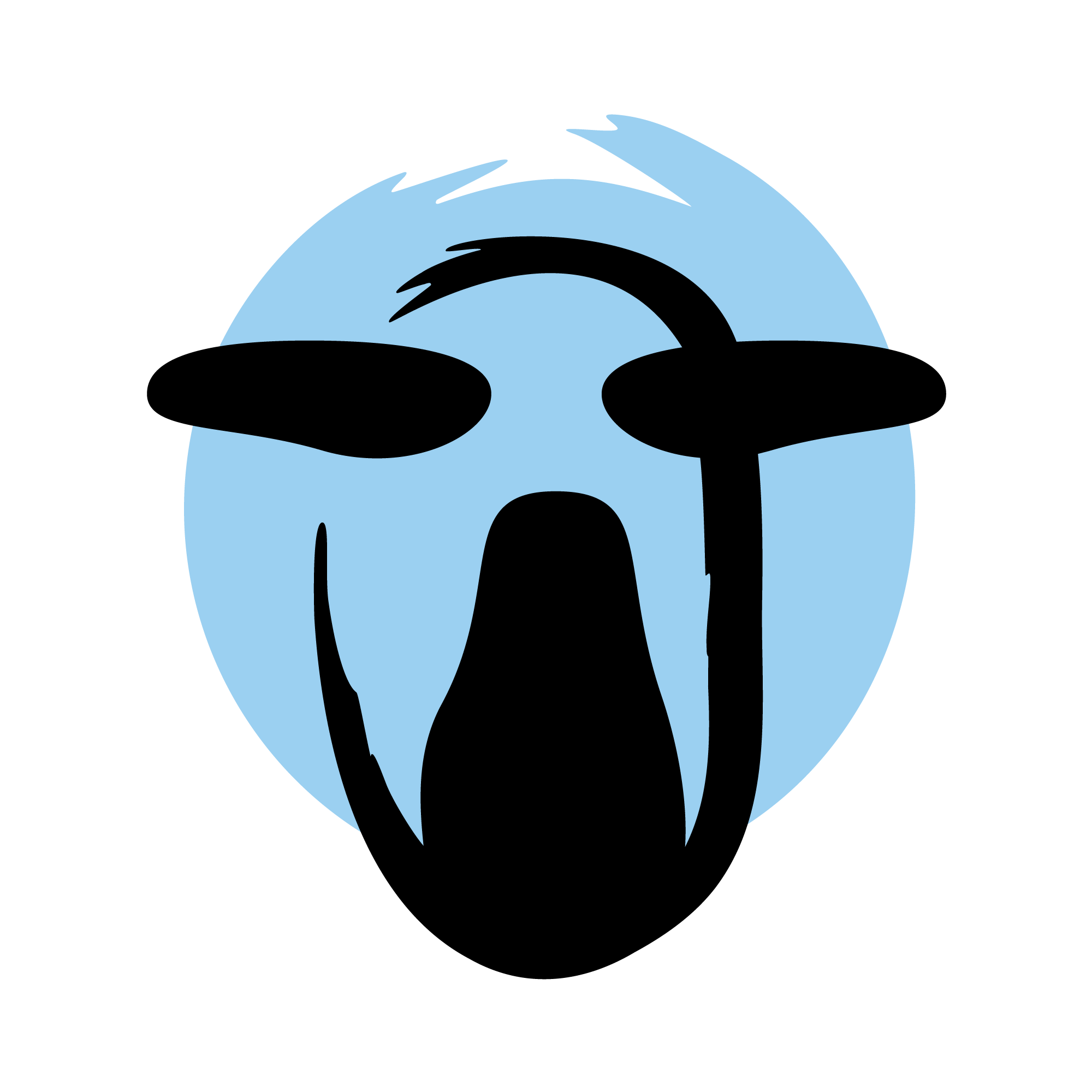 A stylized blue and black logo of a wave with a soccer ball in the center.