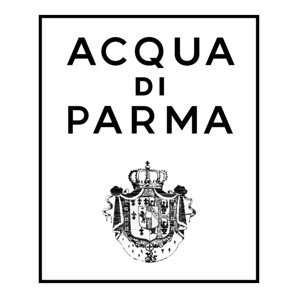 Logo with the words 'Acqua di Parma' and an ornate coat of arms below.