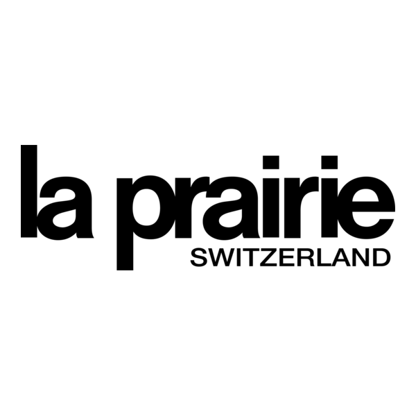 Logo with the words 'la prairie' in bold black font and 'Switzerland' in smaller black font underneath.