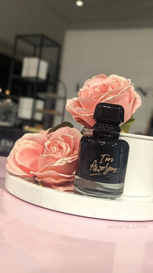 Givenchy L’Interdit Absolu Eau de Parfum Intense bottle personalized with custom hand engraving.
