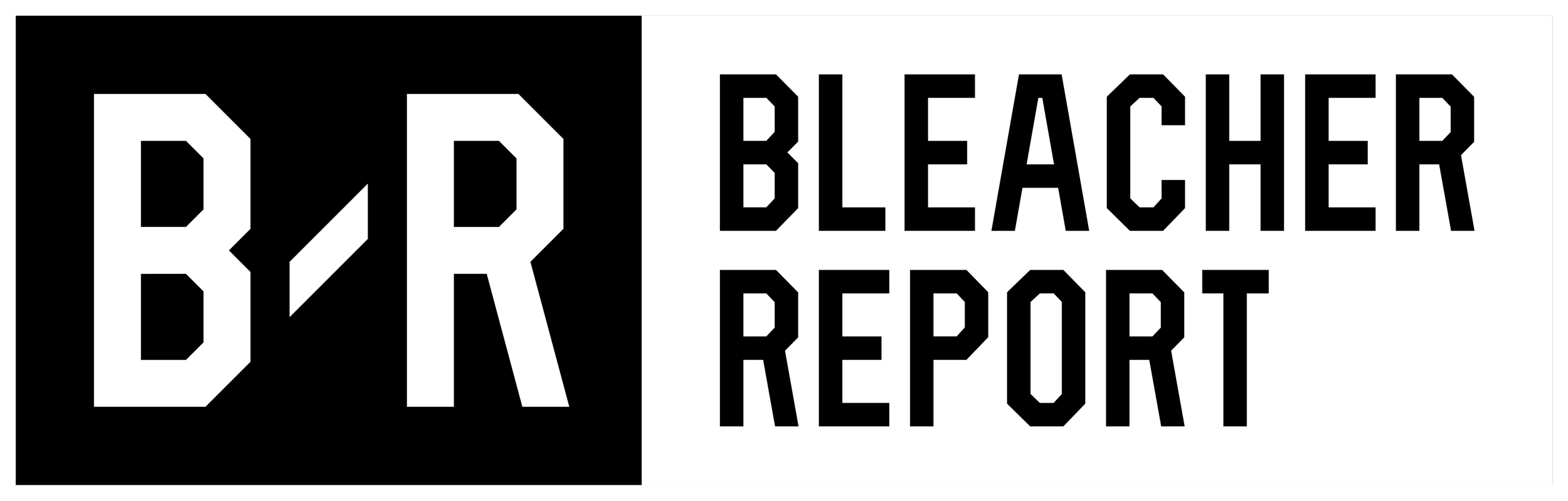 Black and white logo with the words 'Beacher Report' written next to the initials 'BR' in a bold, blocky font.
