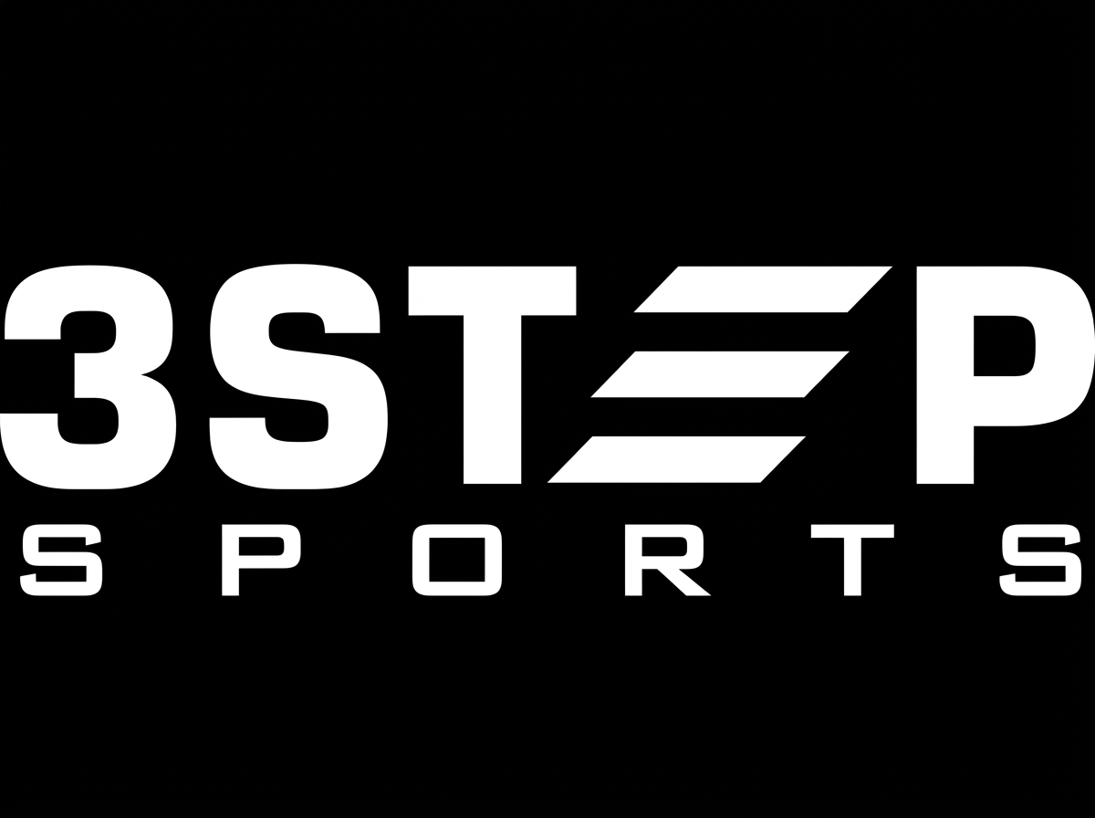 Black background with the words '3STOP SPORTS' in large white font, with 'SPORTS' written underneath in smaller font.