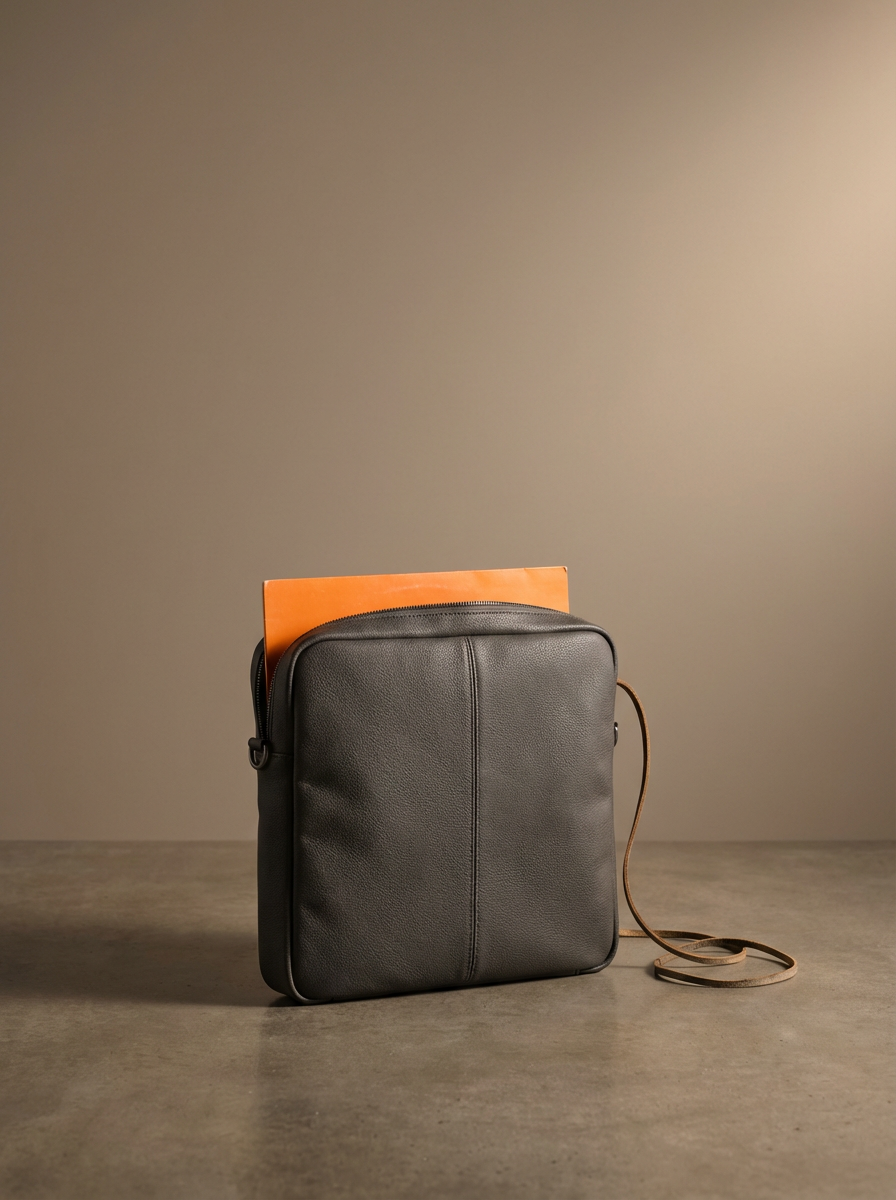 Leather Record Bag
