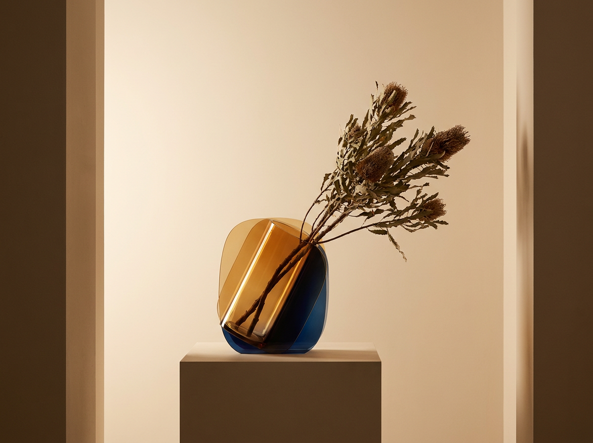 Layered Acrylic Vase