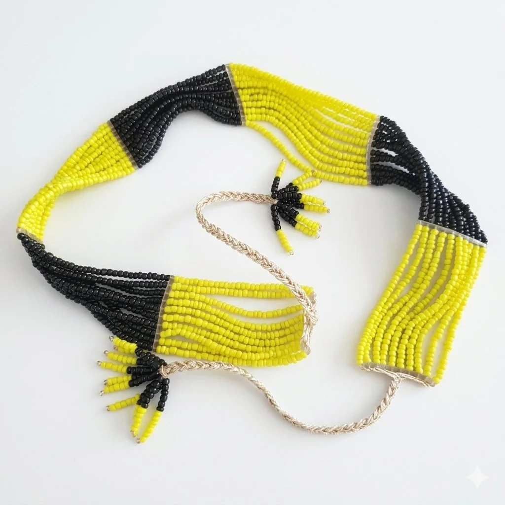 Hamar Ethiopian Beaded Headband Traditional Tribal Wedding Choker Necklace Hand