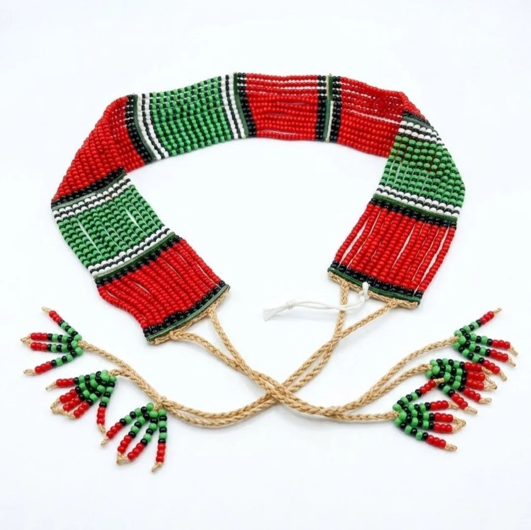 Hamar Tribe Beaded Necklace Omo Valley Ethiopian African Seed Bead Choker Boho