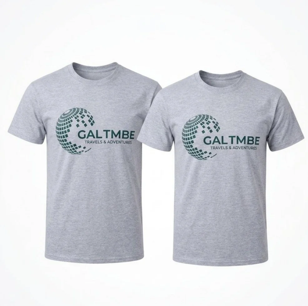 Galtmbe Travels & Adventures Graphic Tee – Unisex Heather Grey Casual T-Shirt