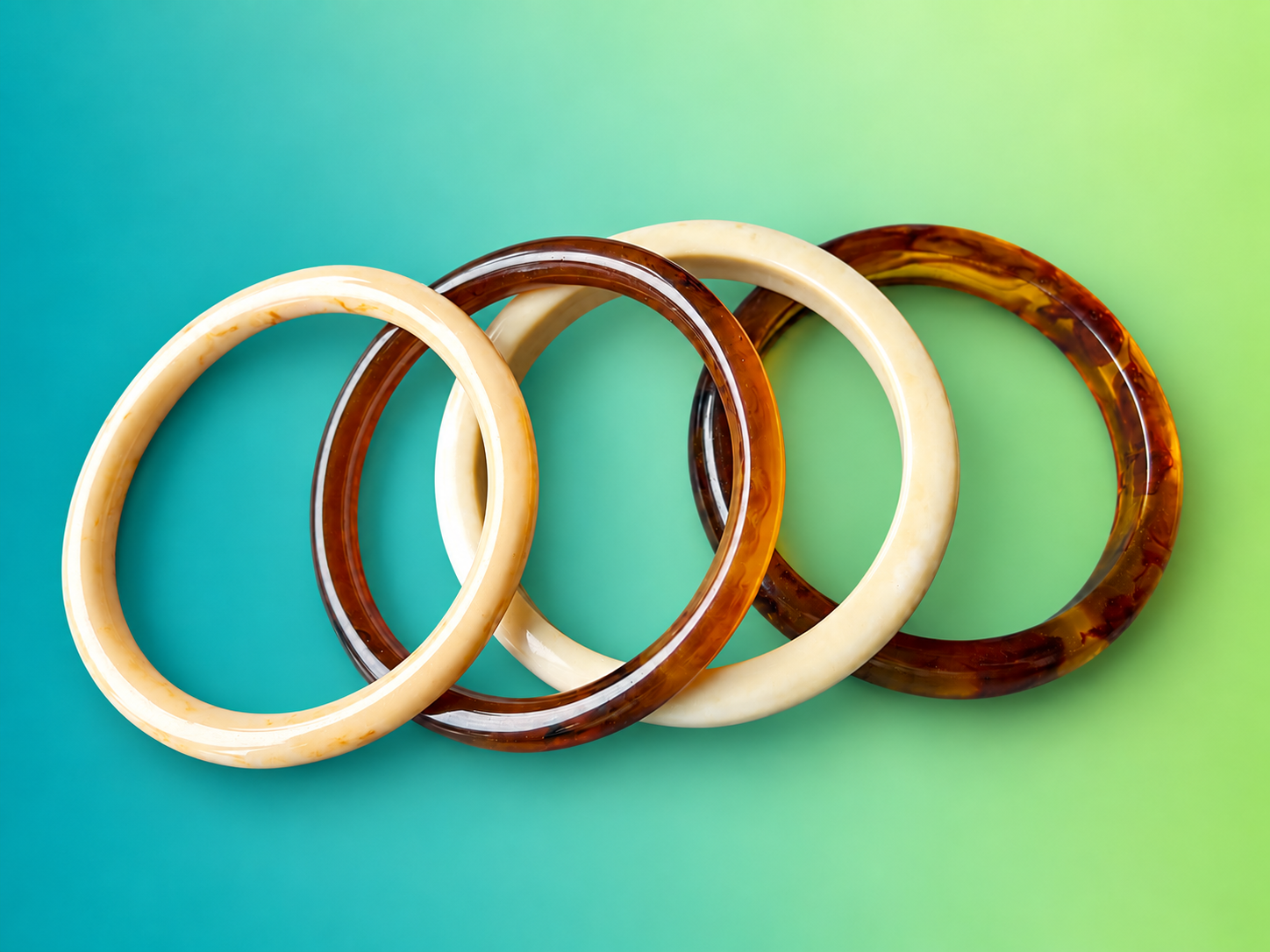 Amber and Cream Bangles