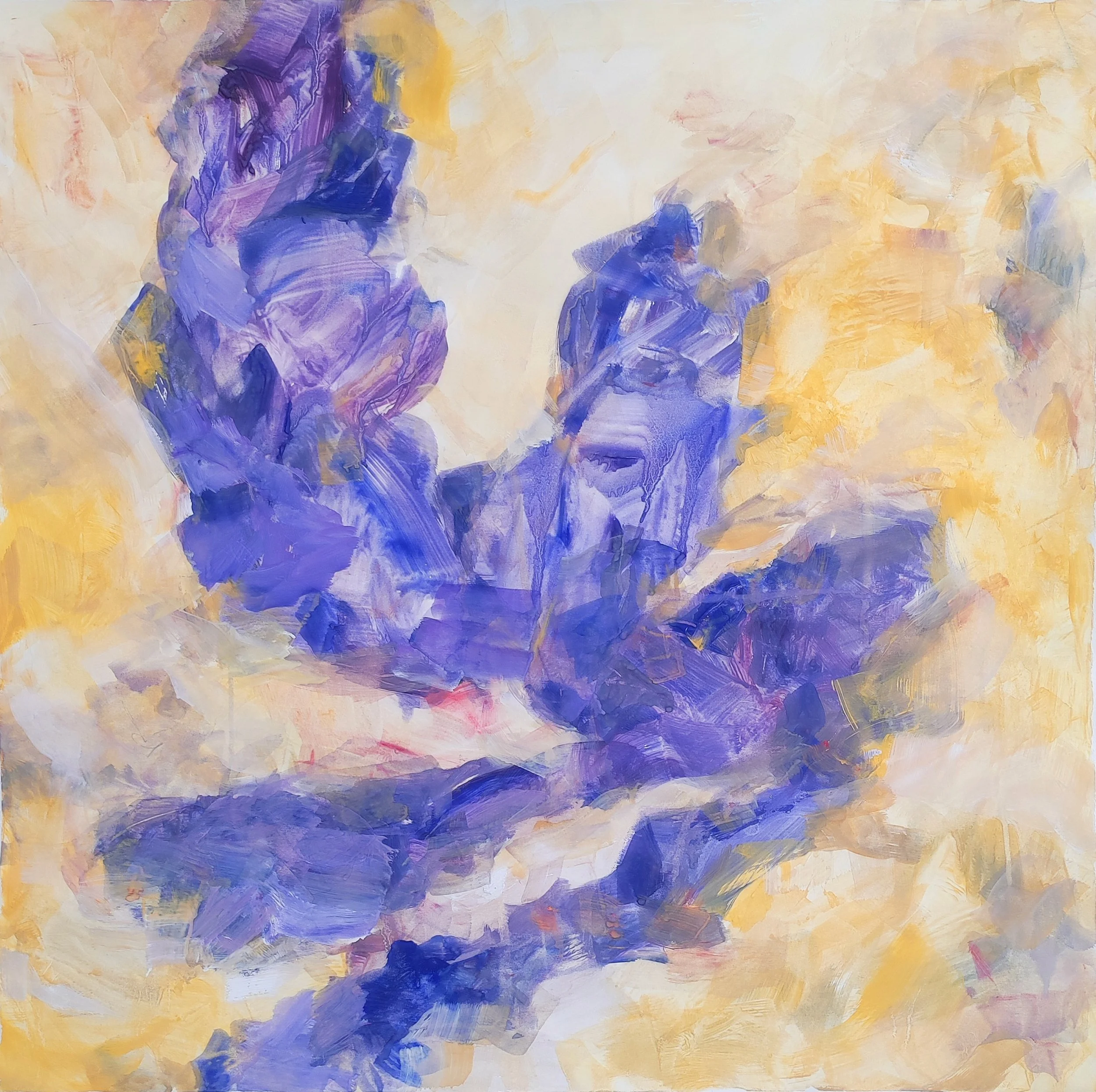 Hard cloud, 2024. Gouache on paper— 55x55cm. 