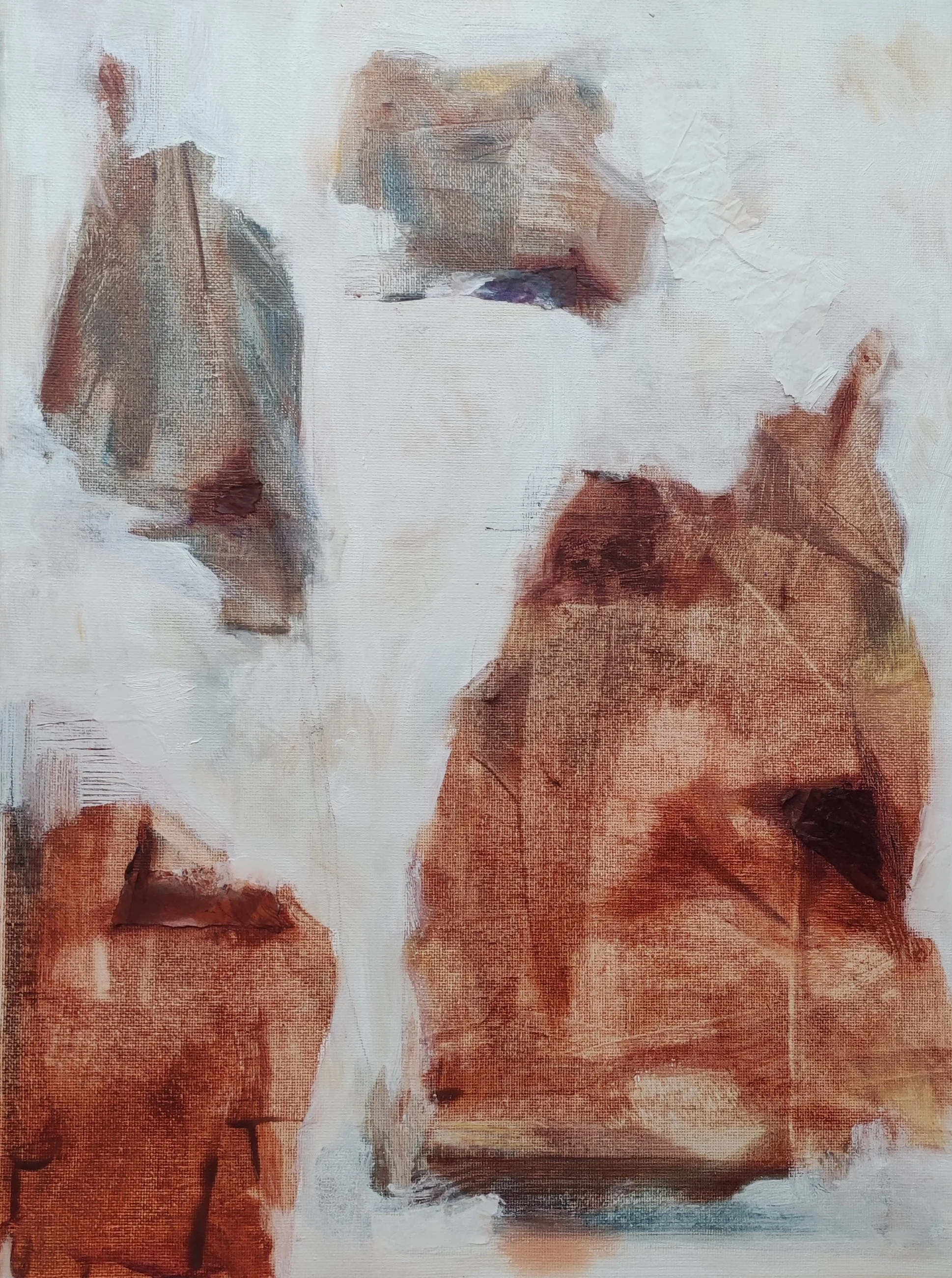 Forming, 2024. Oil and paper on canvas— 30x40cm. SOLD