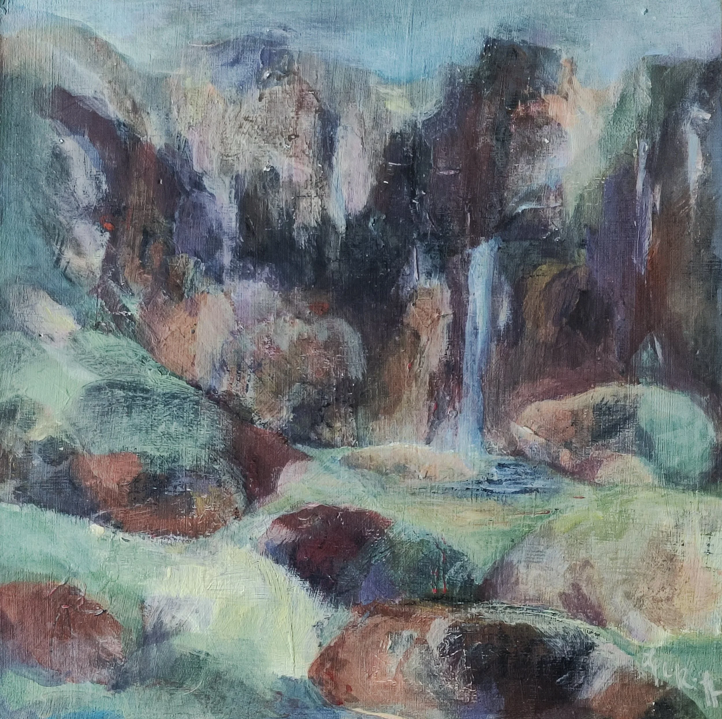 Hidden place, 2024. Acrylic on wood — 30x30. SOLD 
