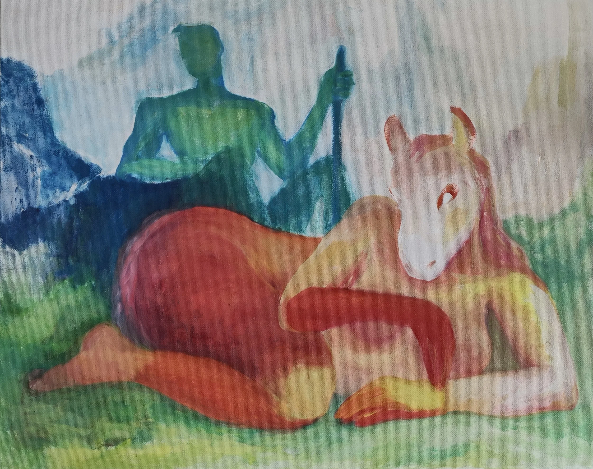 Göttin, 2025. Acrylic on canvas — 60x40cm. SOLD