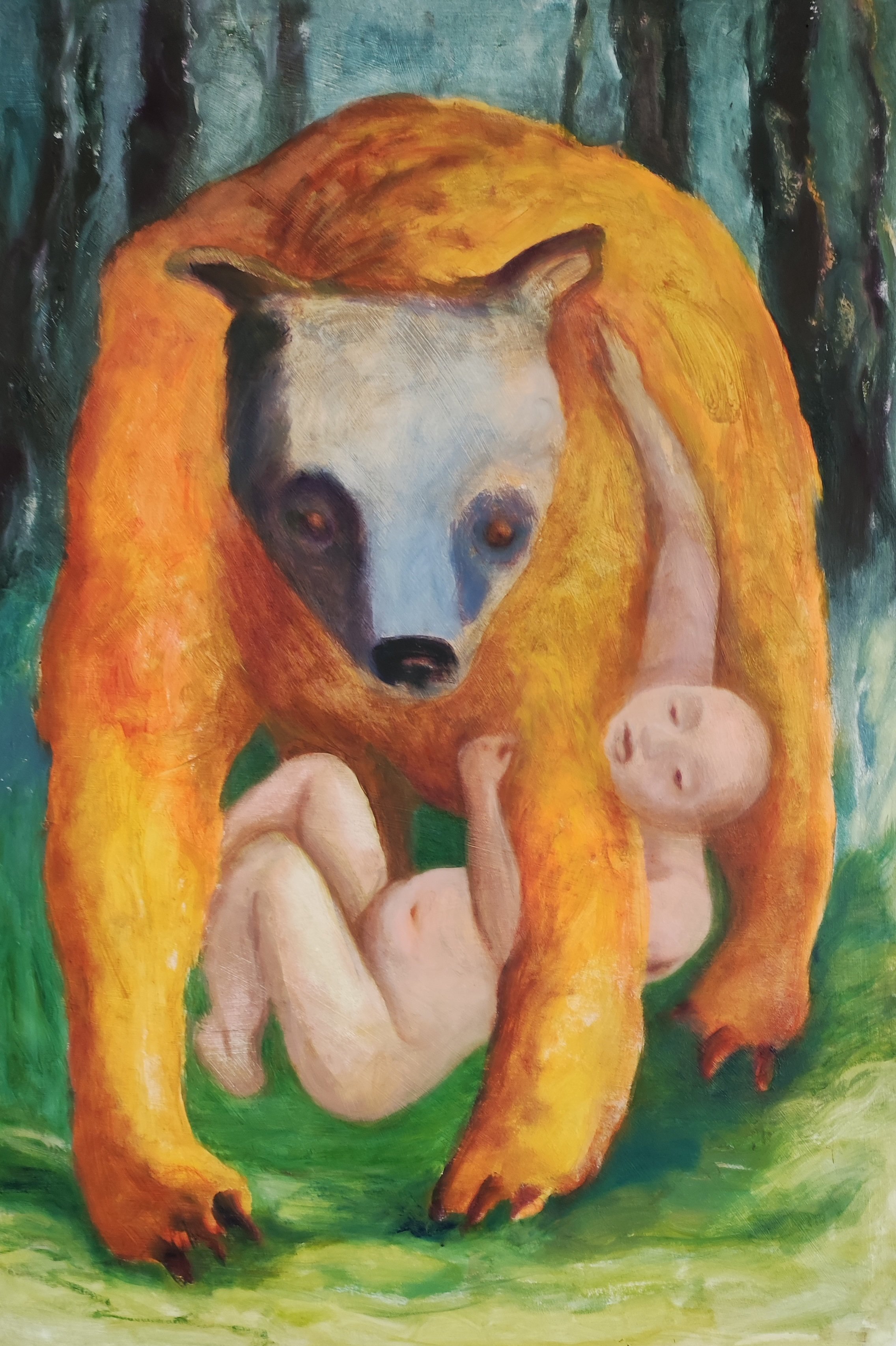 Fortkommen, 2025. Oil on paper - 40x70cm
