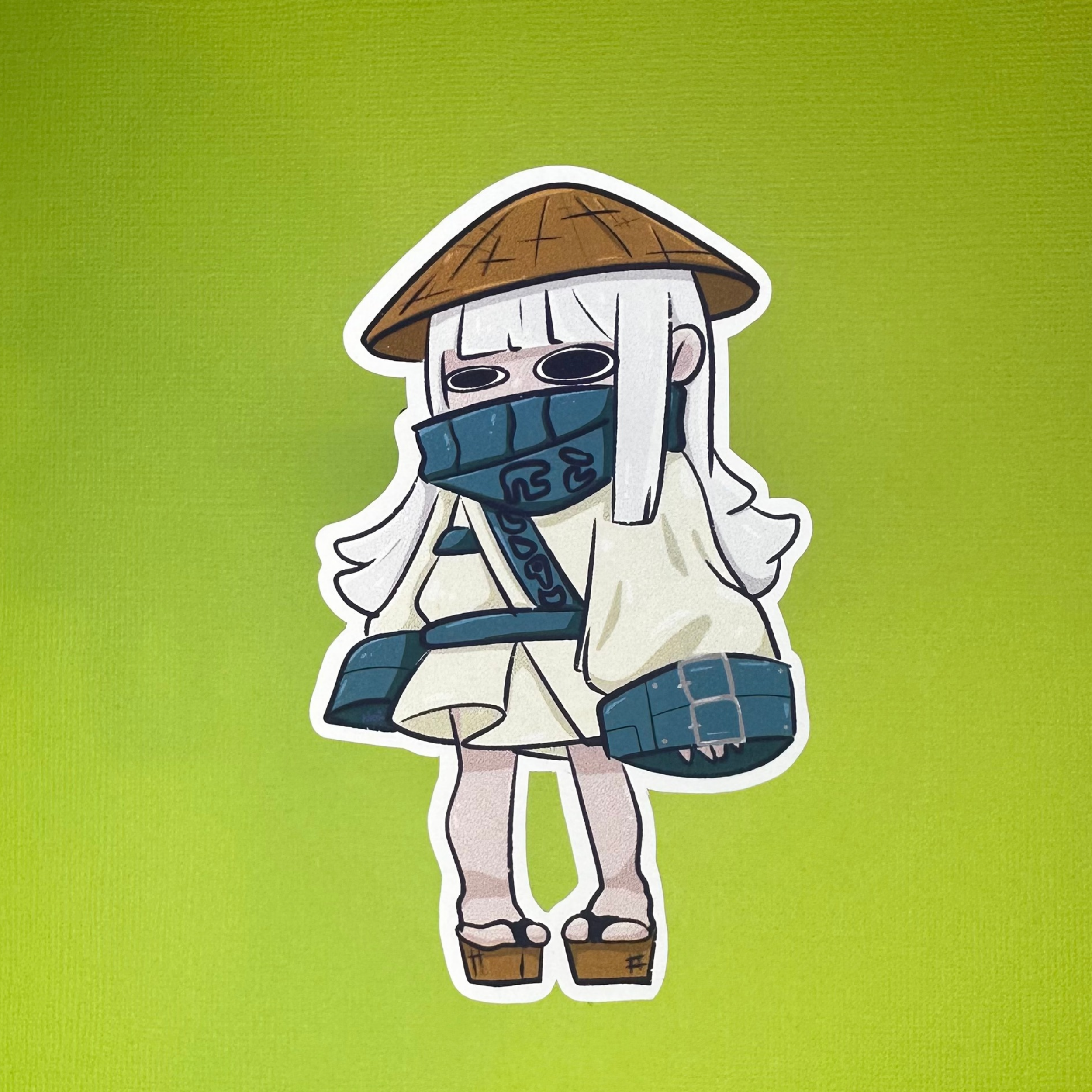 Kawaii Girl Die Cut Sticker | Yuki Ninja