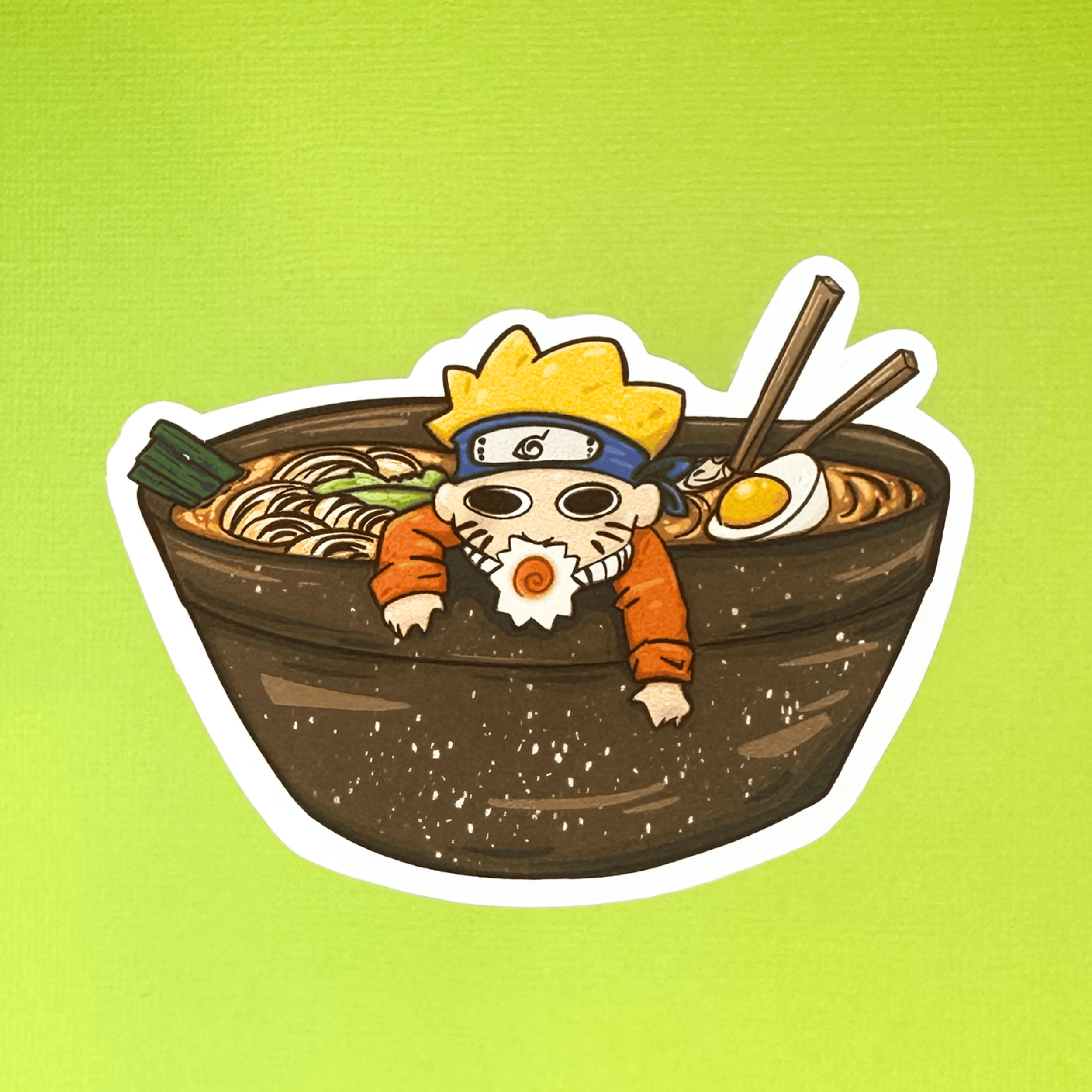 Naruto Noodle Bowl Die Cut Sticker | Kawaii