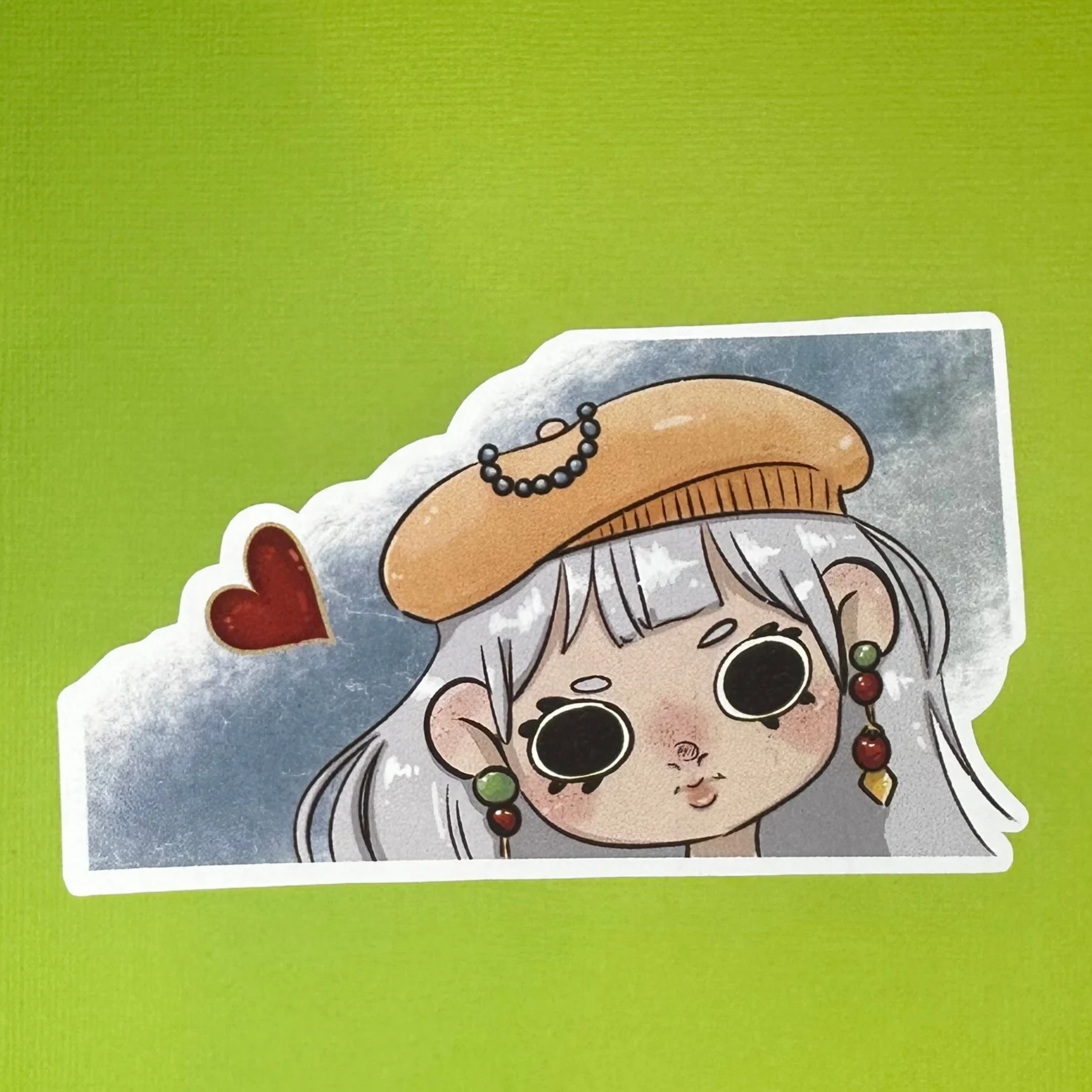 Momo Die Cut Sticker | Kawaii Girl