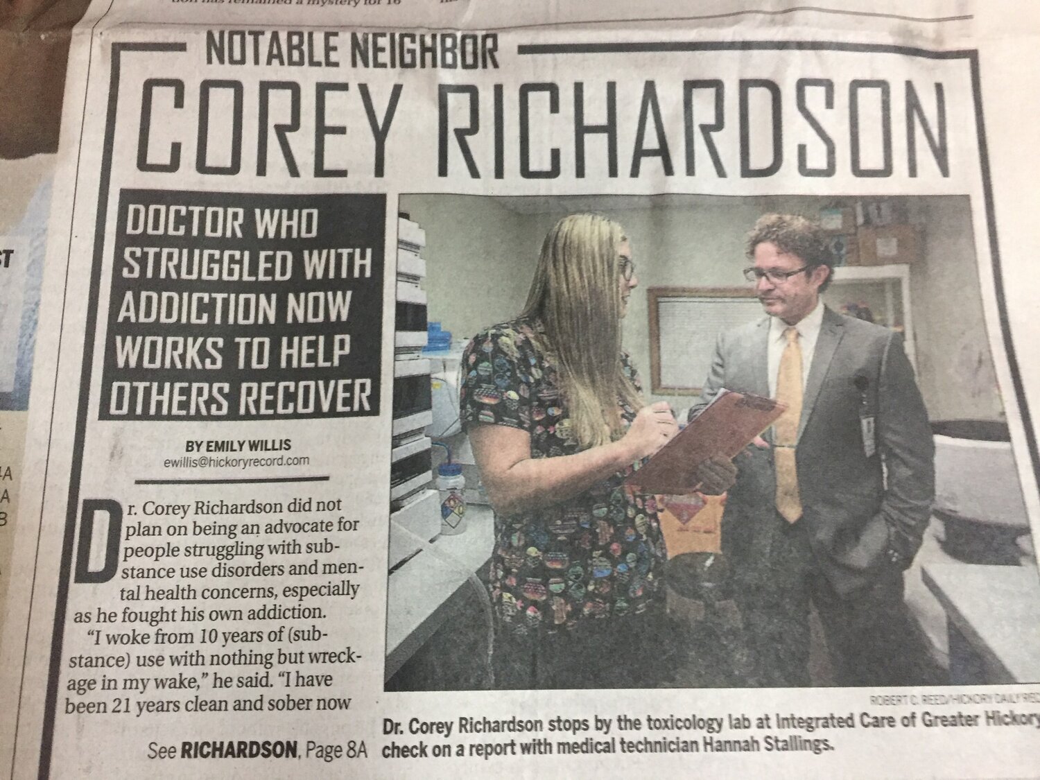 What an honor and a privilege for the CEO and Clinical Director of Integrated Care of Greater Hickory, Inc., to be recognized for his community work and the amazing work we do at Integrated Care of Greater Hickory and at our other locations in Gasto…