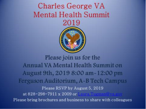 ICGH Counselor, Peer Specialist, and Veteran Wayne McMeans, CSAC-R, NCCPSS, and ICGH CEO and Clinical Director Corey Richardson, DHSc, MBA, were presenters at the 7th Annual VA Mental Health Summit in Asheville, NC, today. McMeans was the honored ke…