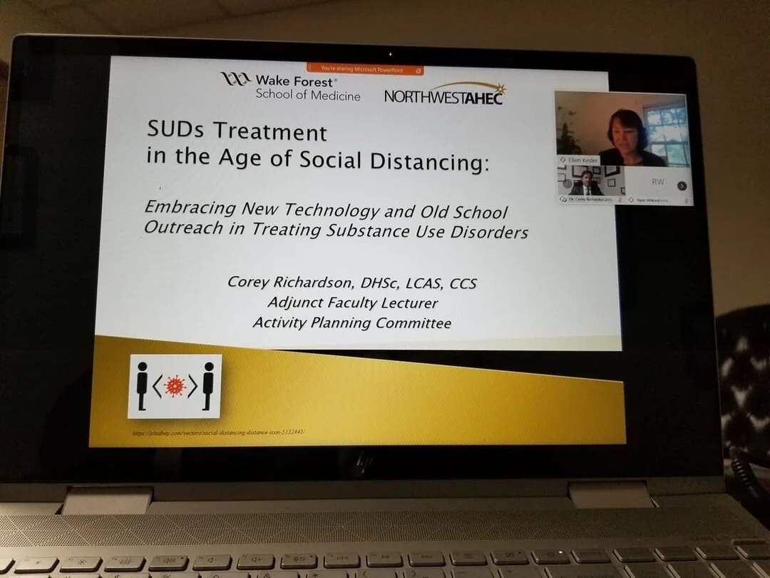 Great honor for our ICGH Clinical  Director Corey Richardson, DHSc, LCAS, CCS, to teach a live webinar for NW AHEC at Wake Forest School of Medicine today. 09.23.20Participants logged in from all over North Carolina. If you missed it, a replay will …