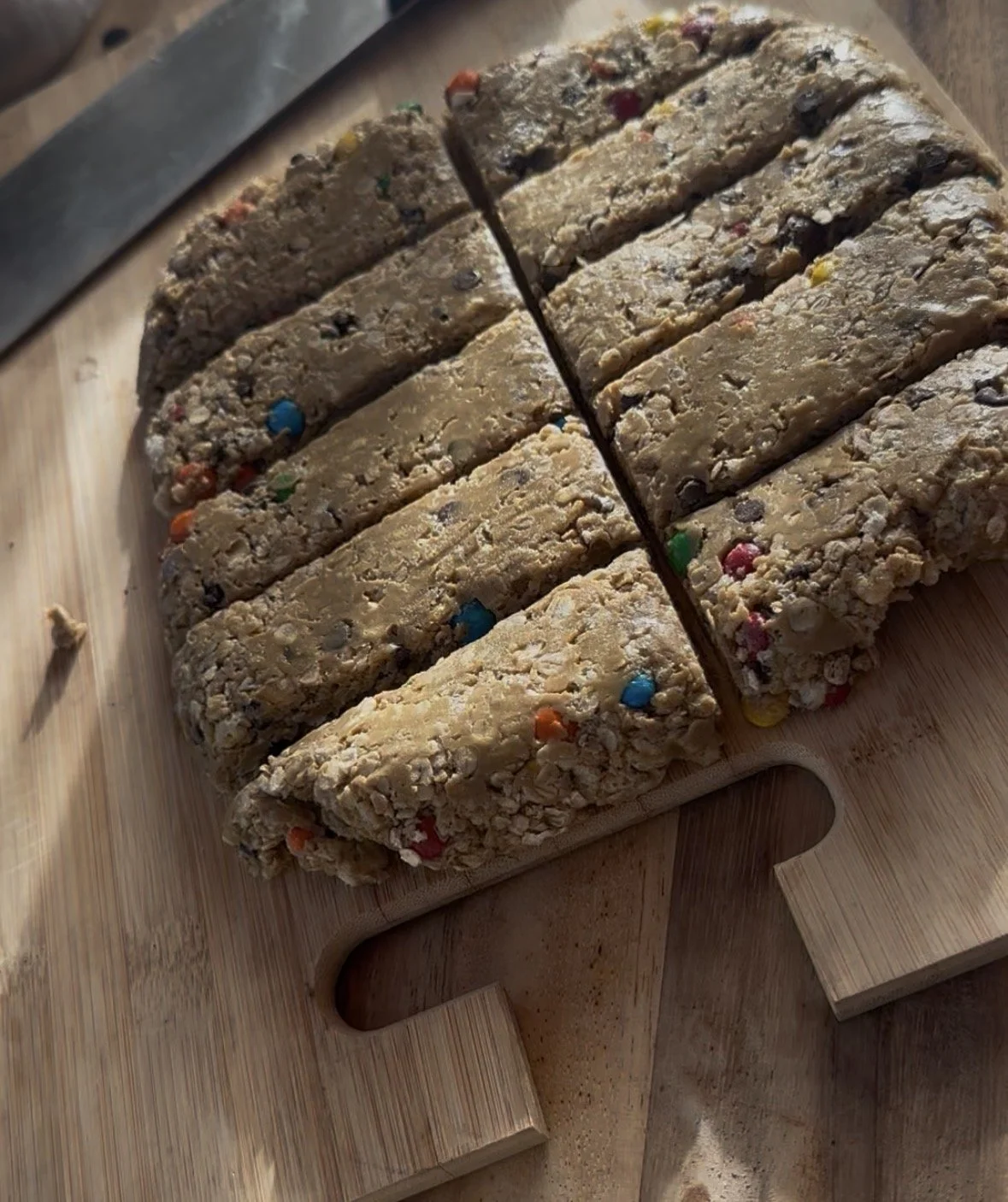 Monster Cookie No-Bake Granola Bars