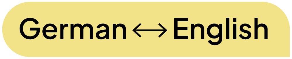 Translation from German to English and vice versa